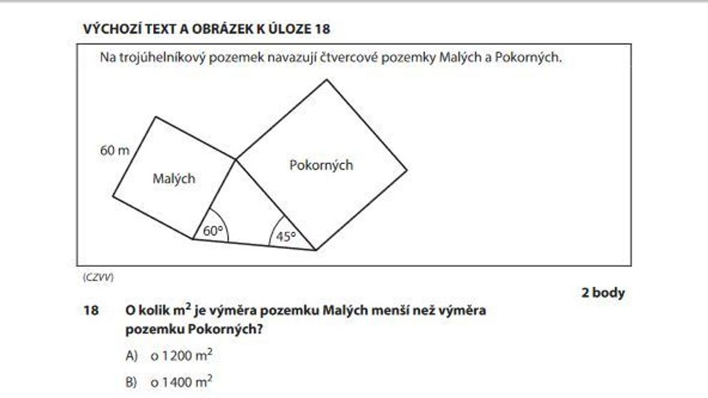 Zadání didaktického testu z matiky - 3