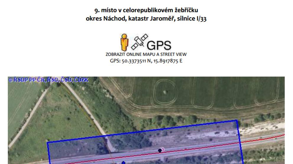 Nejnebezpečnější úseky silnic v ČR - Královéhradecký kraj - 3