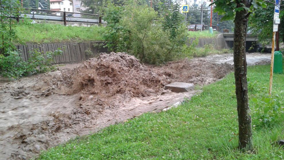 Vylitý Kremnický potok