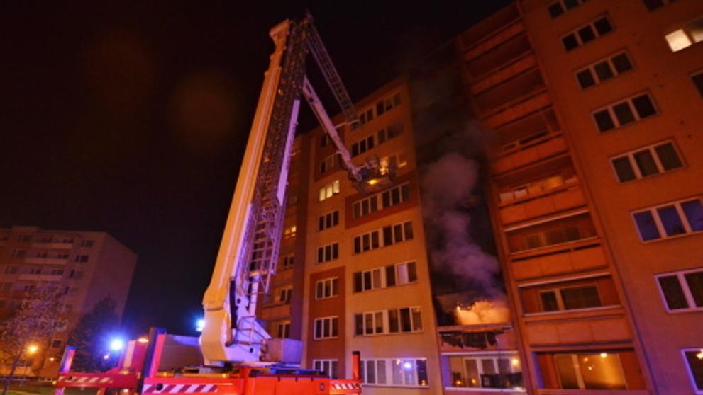 Požár bytu v Ostravě a evakuace - 6
