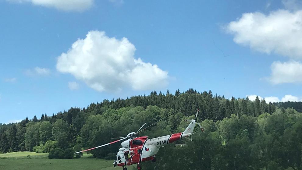Zraněný cyklista na Šumavě - 1