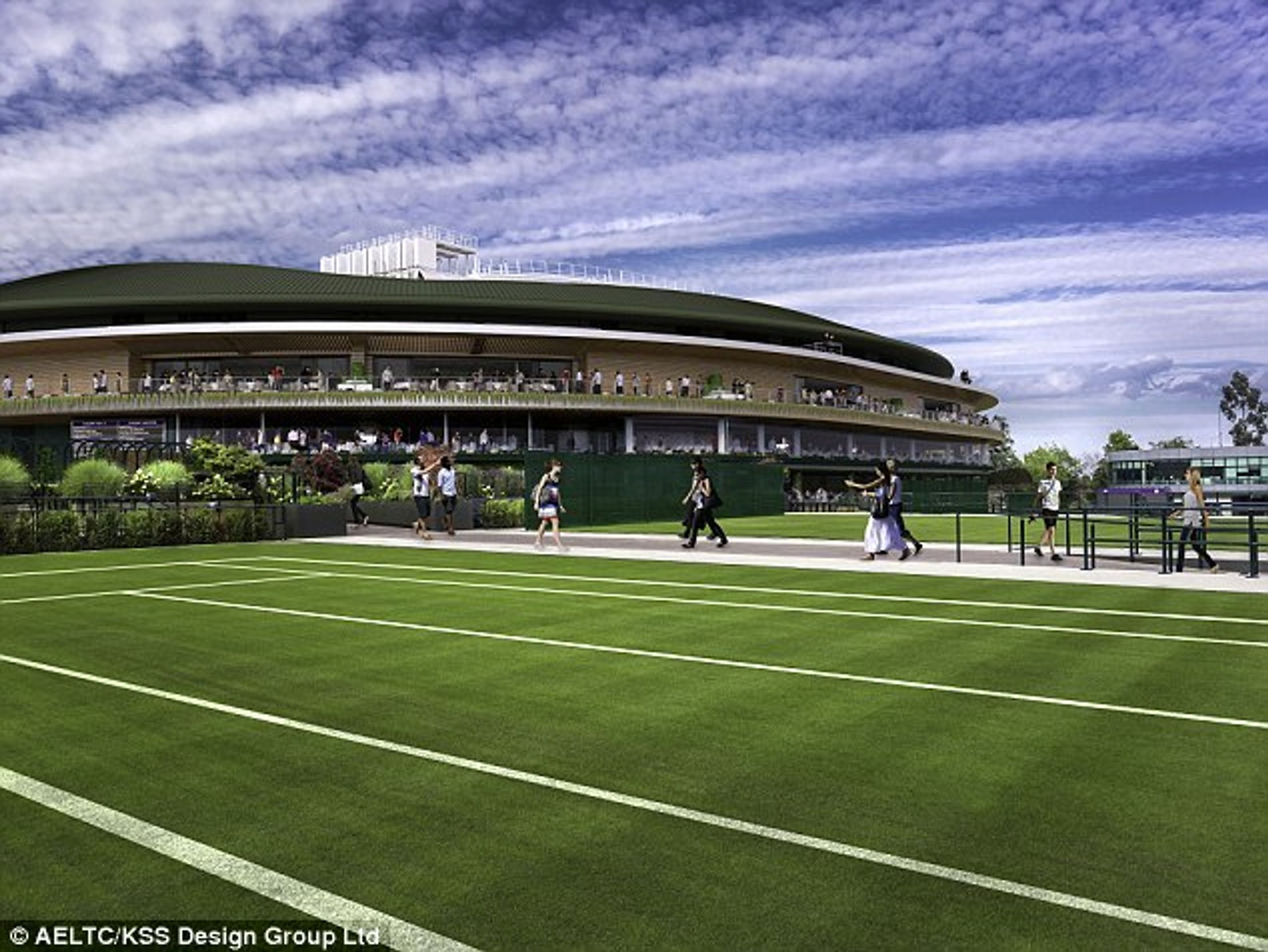Wimbledon - GALERIE: Architektonická studie Wimledon 2019 (1/4)