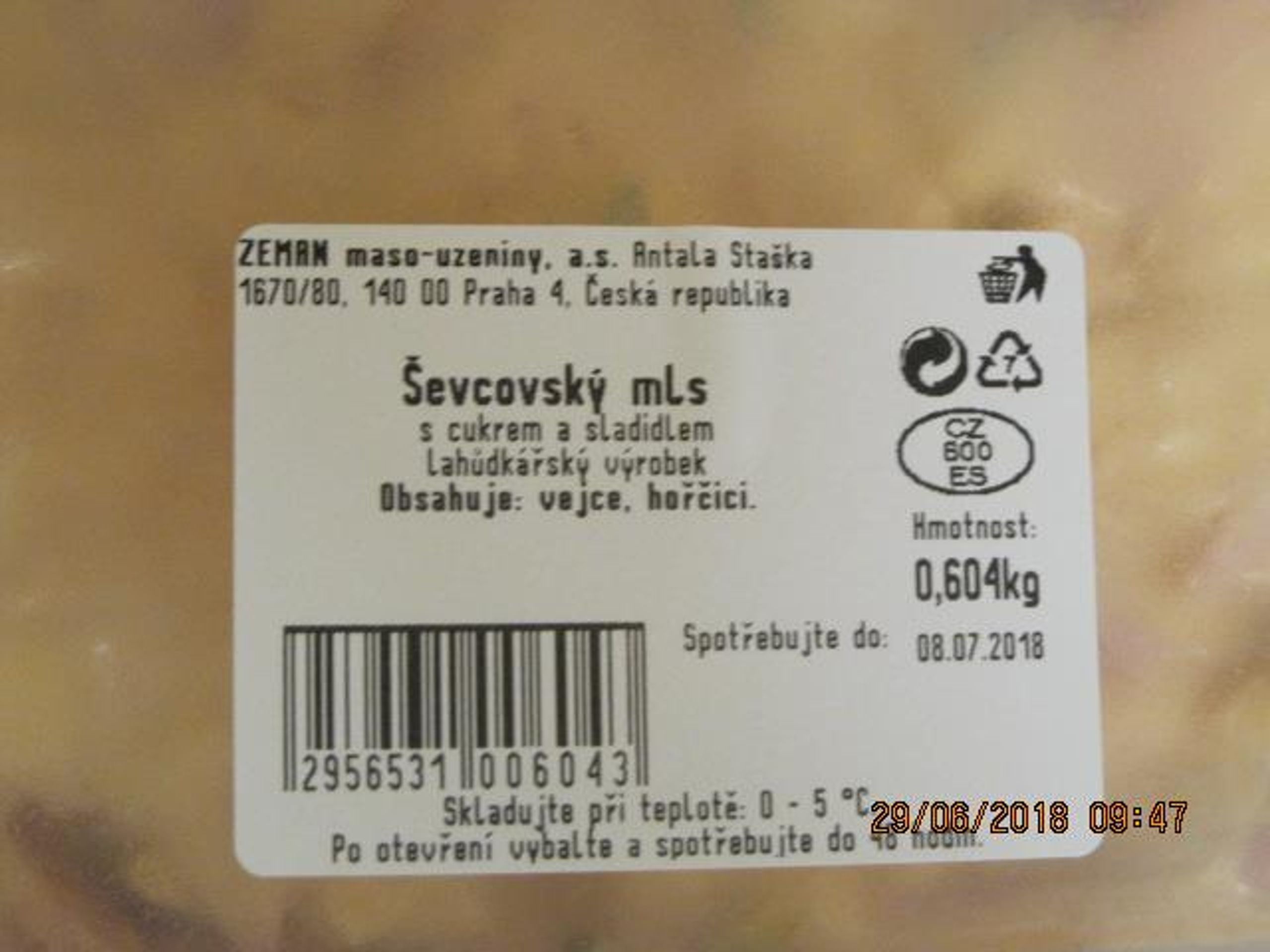 Nebezpečné potraviny - Ševcův mls (Zeman maso-uzeniny a.s.) - GALERIE: Nebezpečné potraviny o prázdninách (31/40)