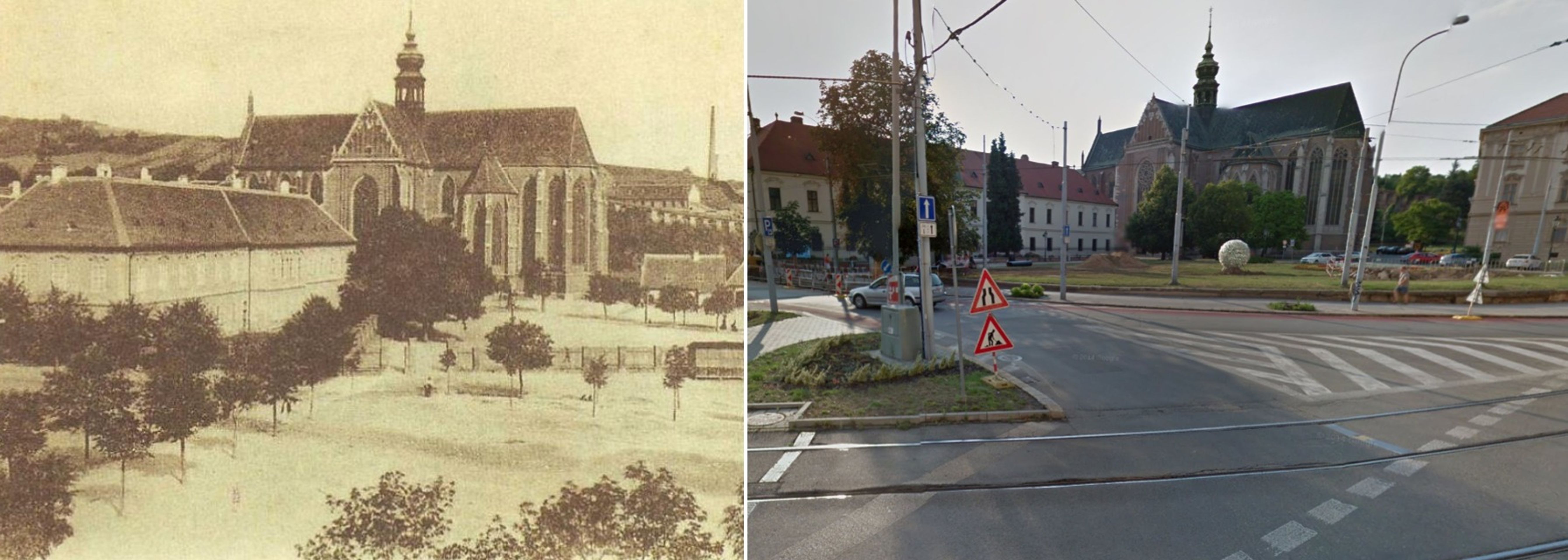 Historické obrázky - Brno, bazilika - GALERIE: Jihomoravský kraj dříve a dnes (15/22)