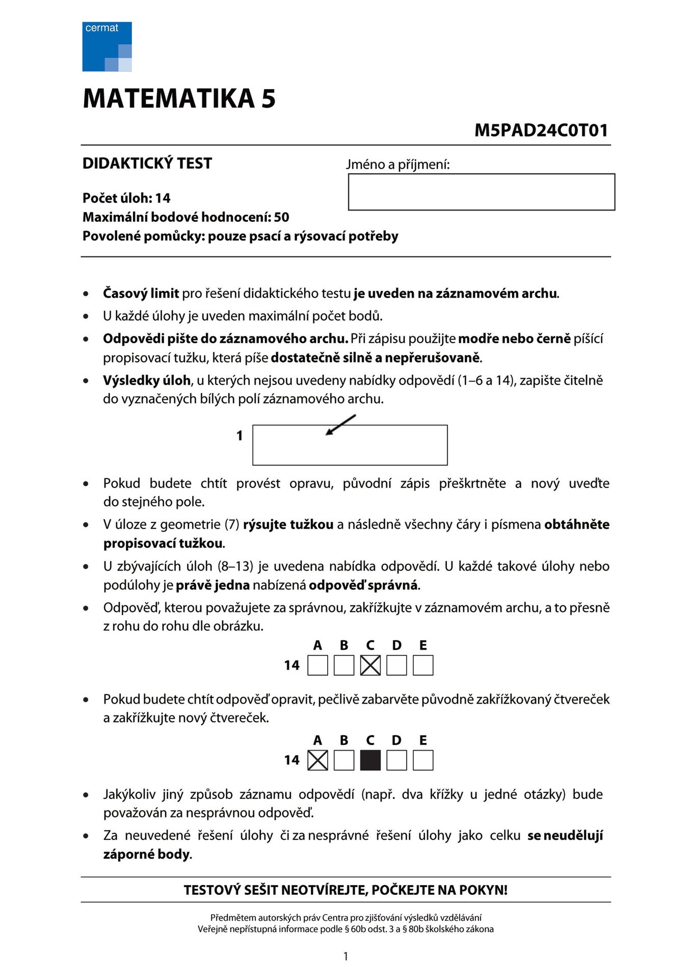 Přijímací zkoušky na osmiletá gymnázia z matematiky - Přijímací zkoušky z matematiky s řešením (18/32)