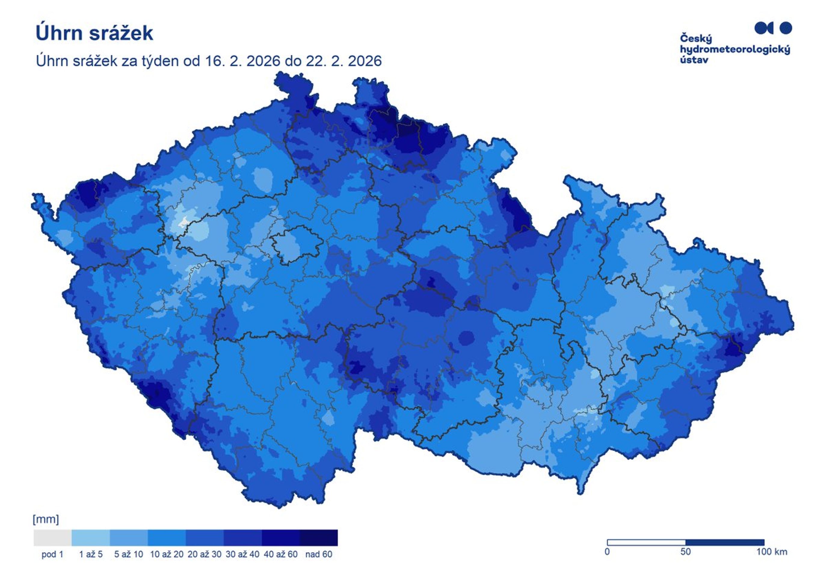 Průměrné týdenní vodnosti - Počasí ČHMÚ (2/4)