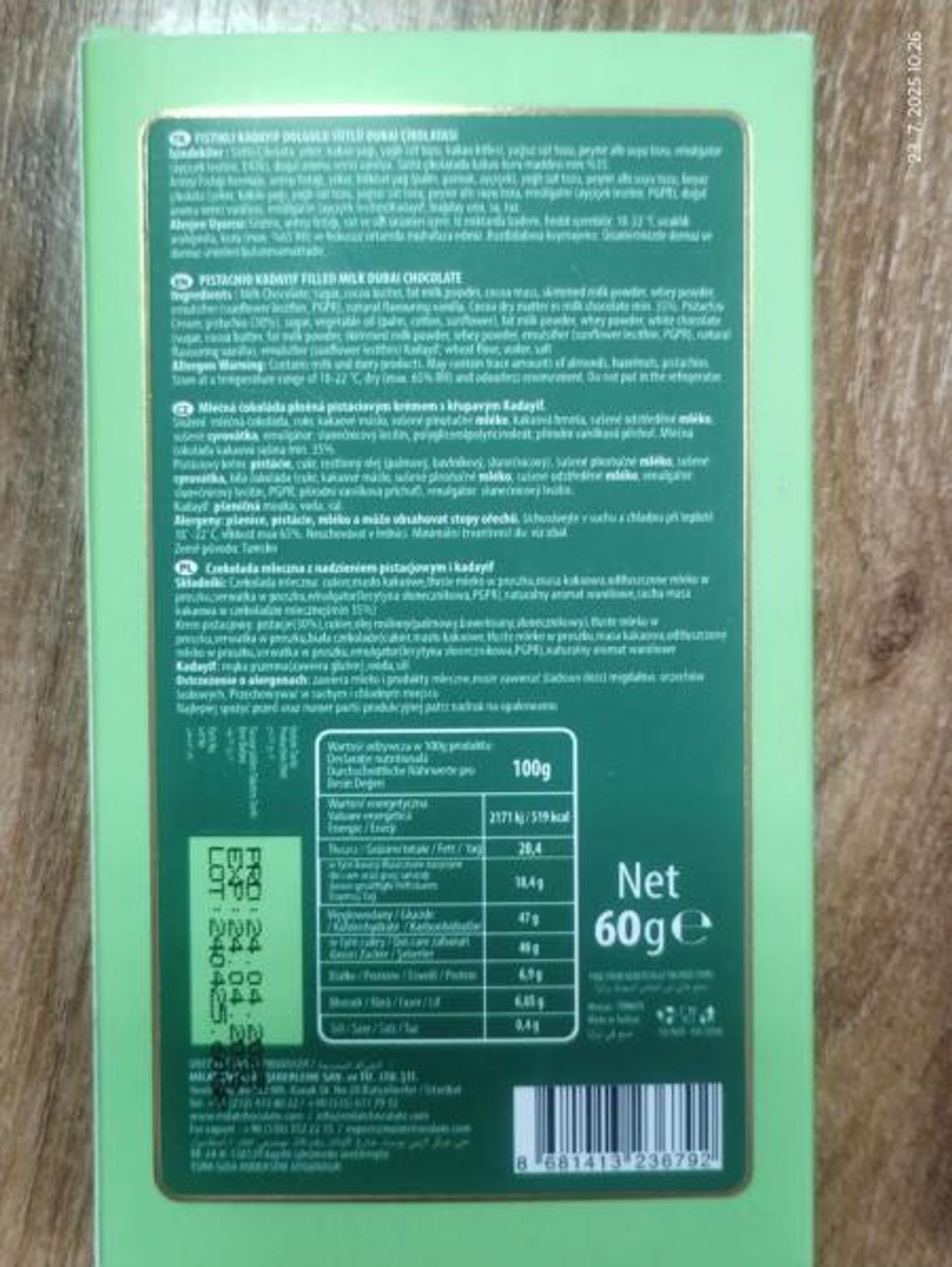 Dubai Chocolate - Závadné potraviny (10/12)
