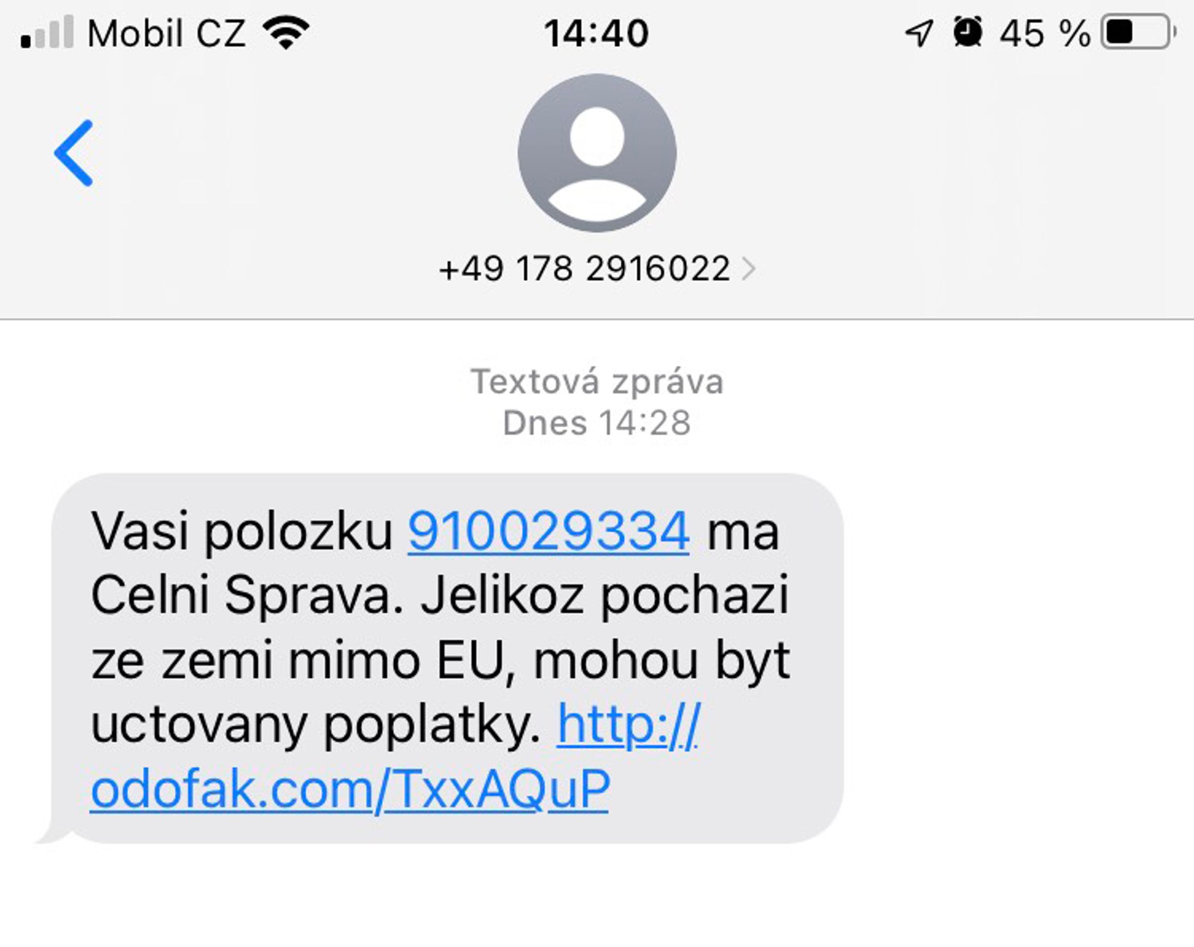 Podvodné zprávy (1) - Podvodné textové zprávy (3/4)
