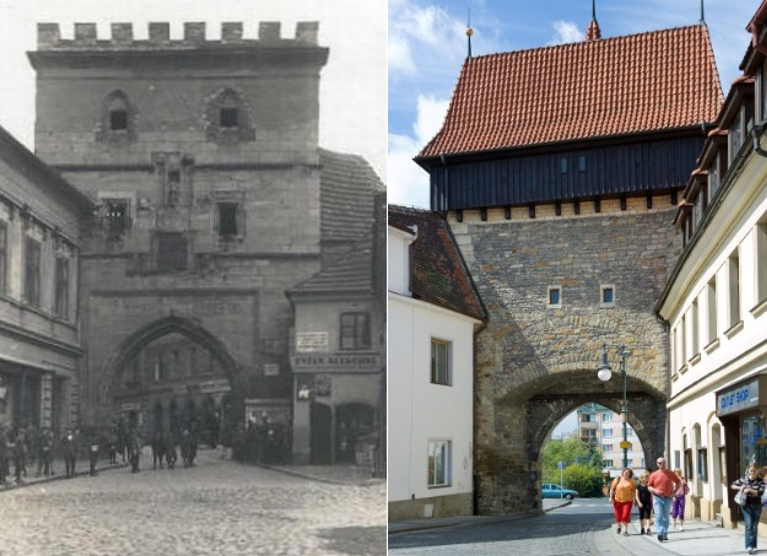 Pohled do historie - Ústecký kraj - Louny, Žatecká brána - GALERIE: Historické fotky - Ústecký kraj (6/30)