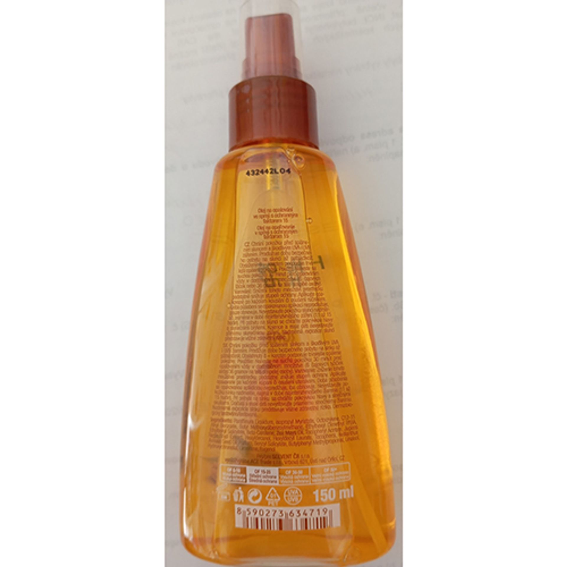Závadný Helios Herb Suntan Oil Bronze SPF 15 - Závadná kosmetika značky Helios Herb (9/13)