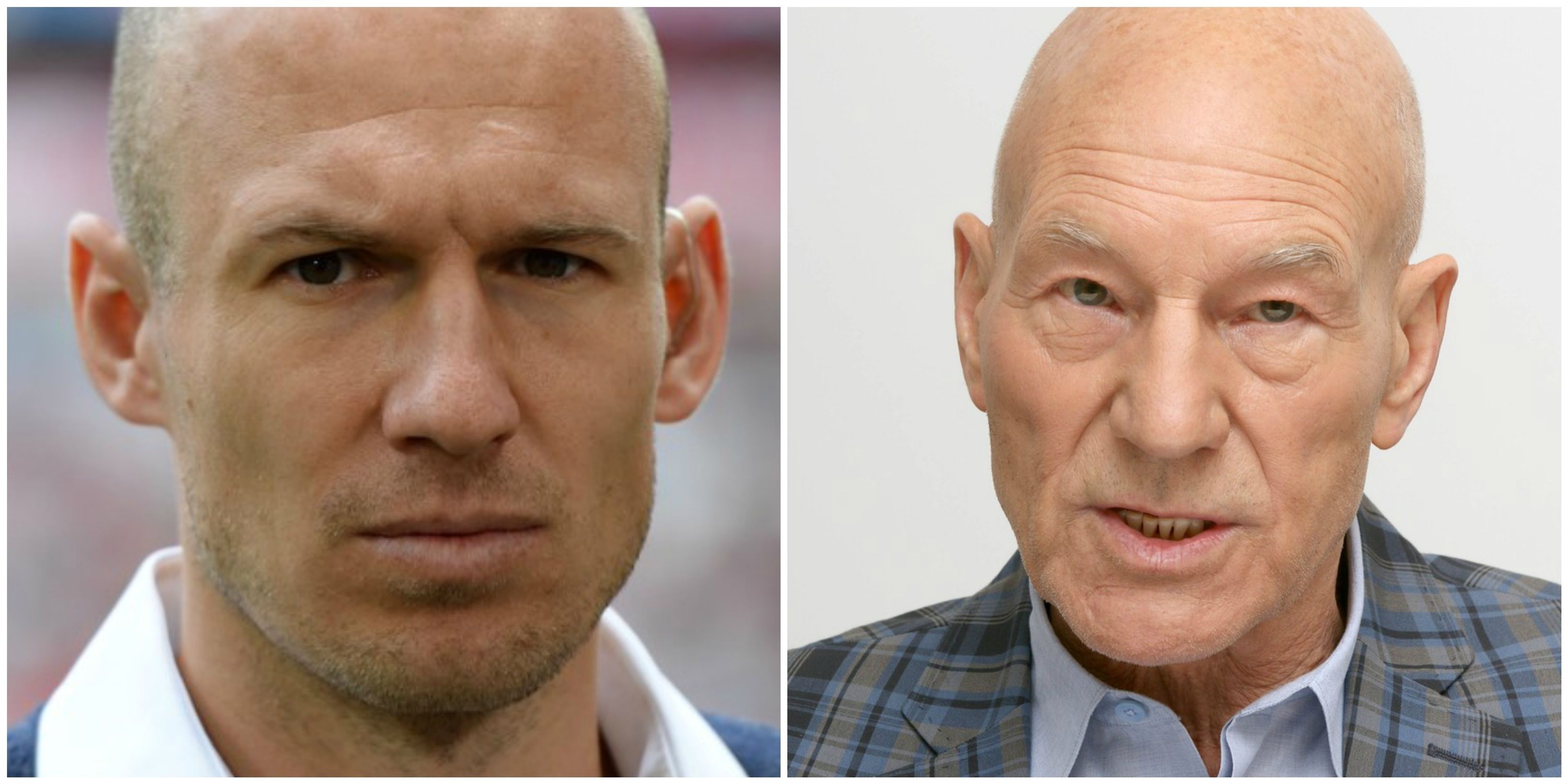 Arjen Robben a Patrick Stewart - GALERIE: Dvojníci slavných fotbalistů nejen z Hollywoodu (7/7)