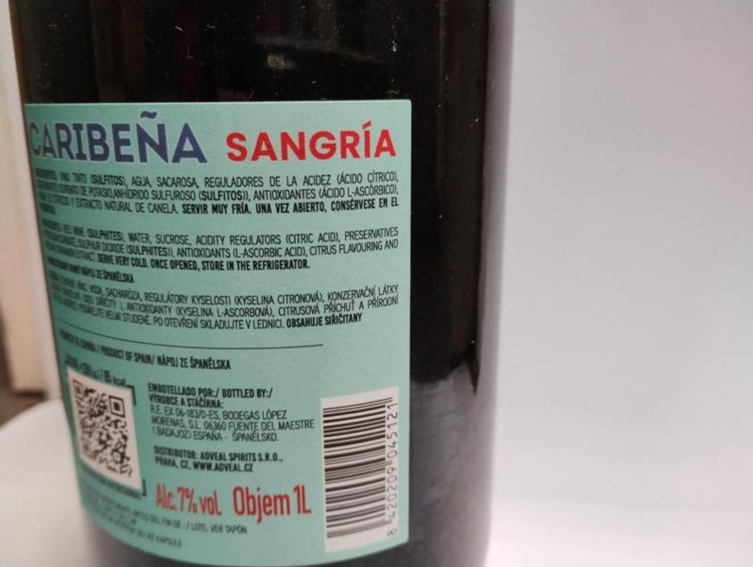 Caribeña Sangría, aromatizovaný vinný nápoj - Závadné potraviny (11/12)