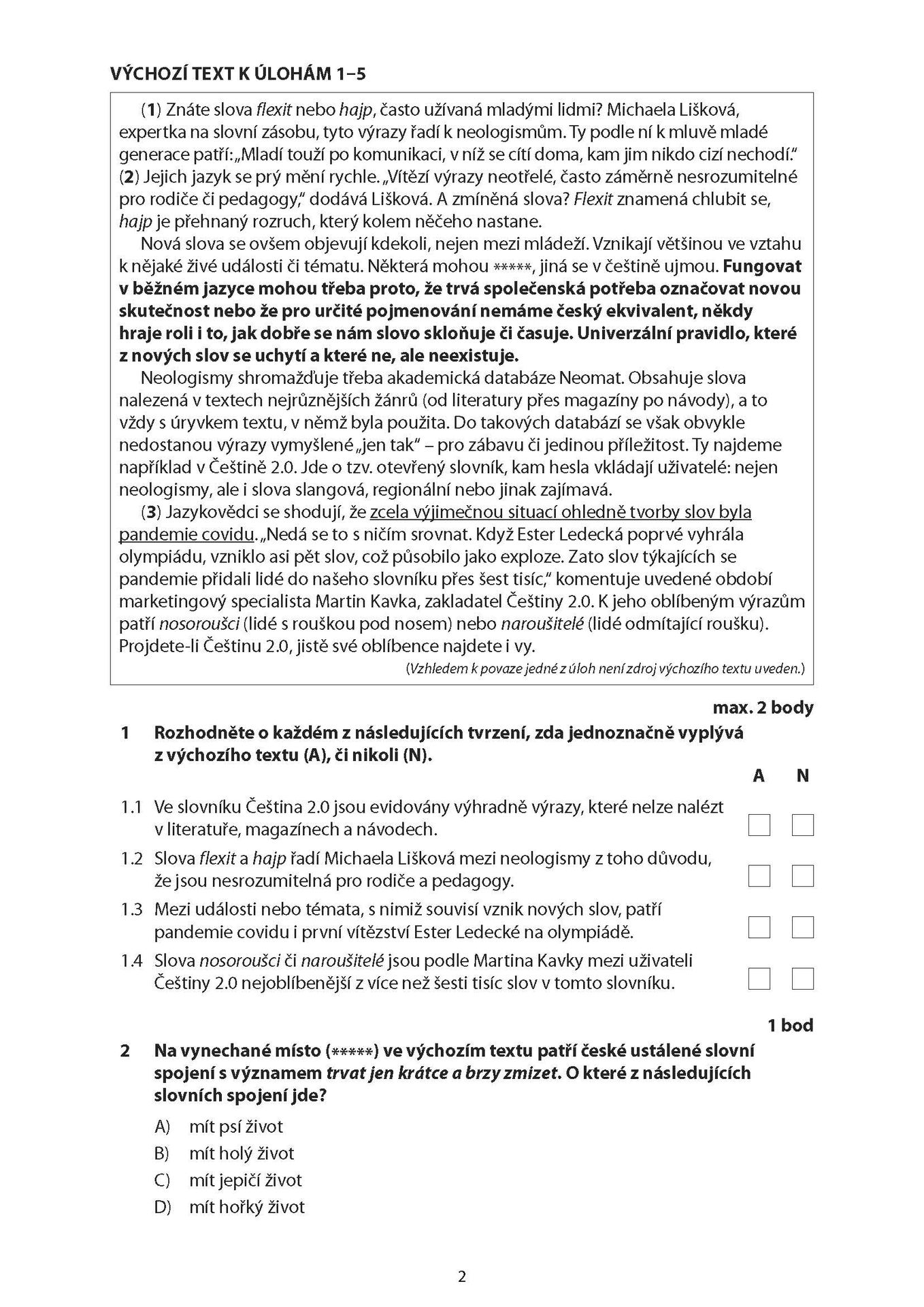 CJL_2026j_TS_Stránka_02 - Maturitní zkouška z češtiny a literatury – jarní termín 2026 (2/14)