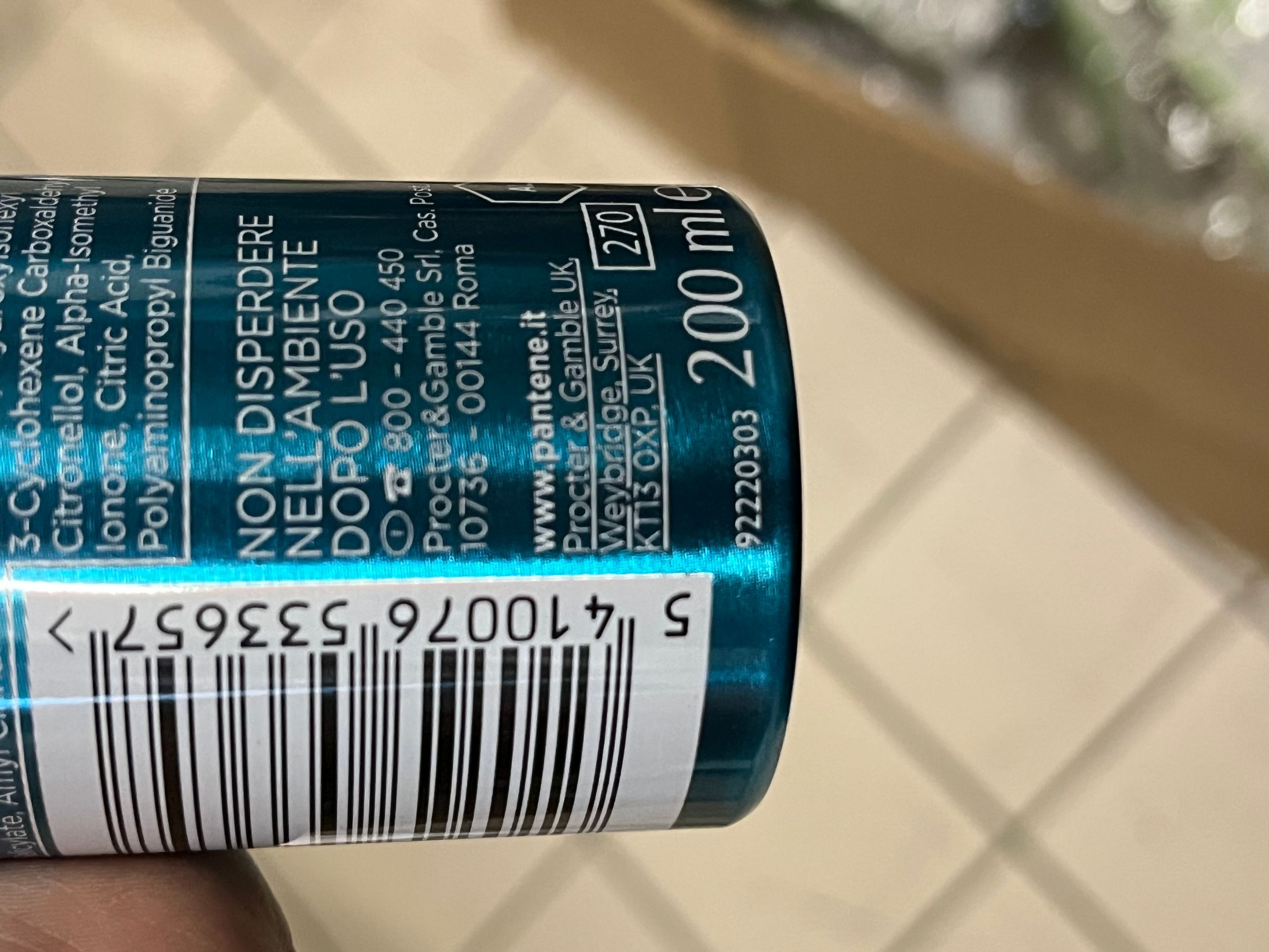 Pěna do vlasů PANTENE (3) - Zdraví nebezpečná kosmetika (9/25)