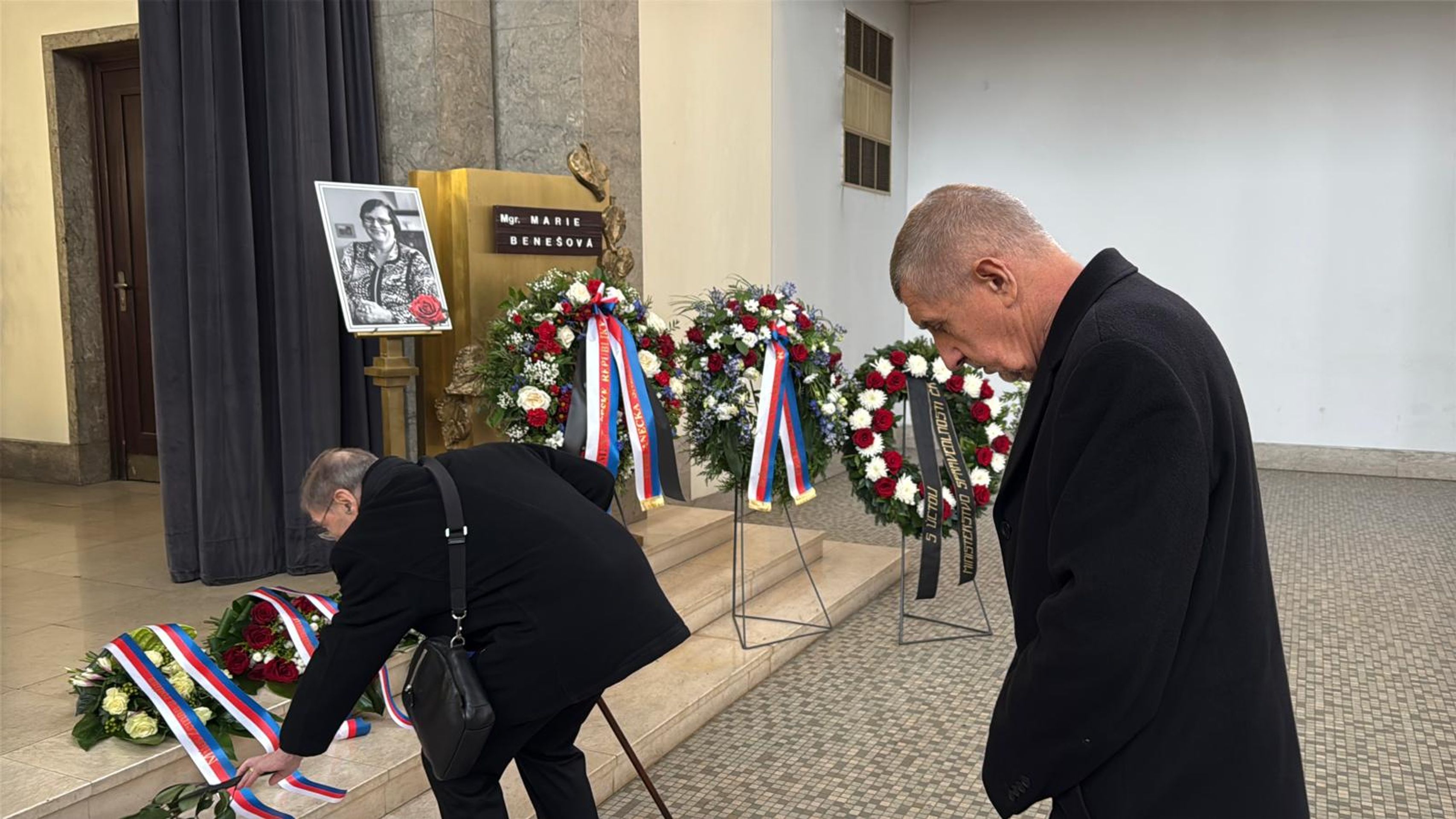 Andrej Babiš na pohřbu Marie Benešové (1) - Pohřeb Marie Benešové (4/17)