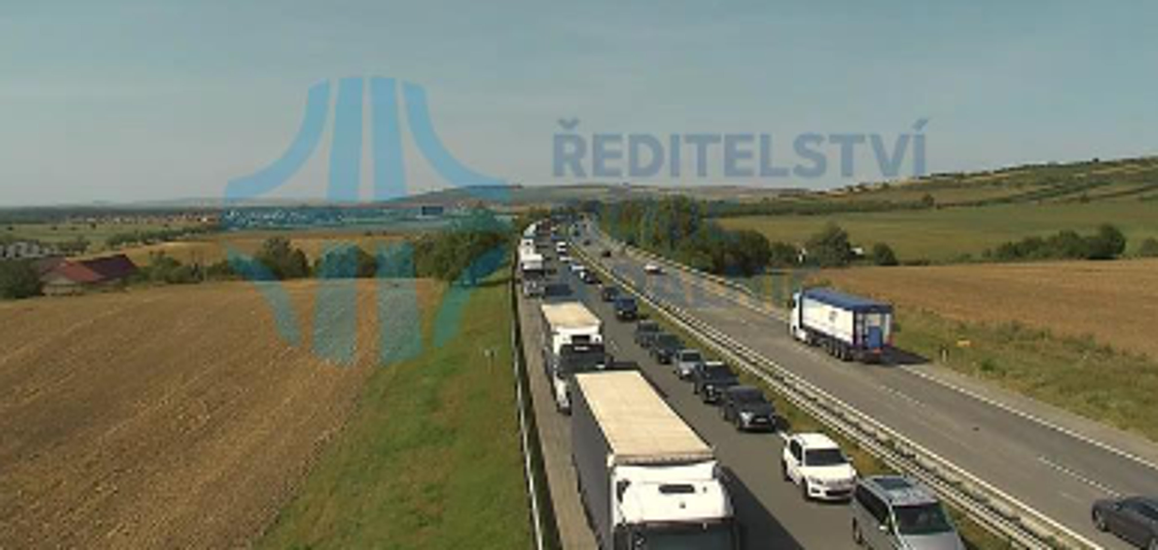 Kolona na dálnici D2 - Nehoda kamionu na dálnici D2 (2/3)