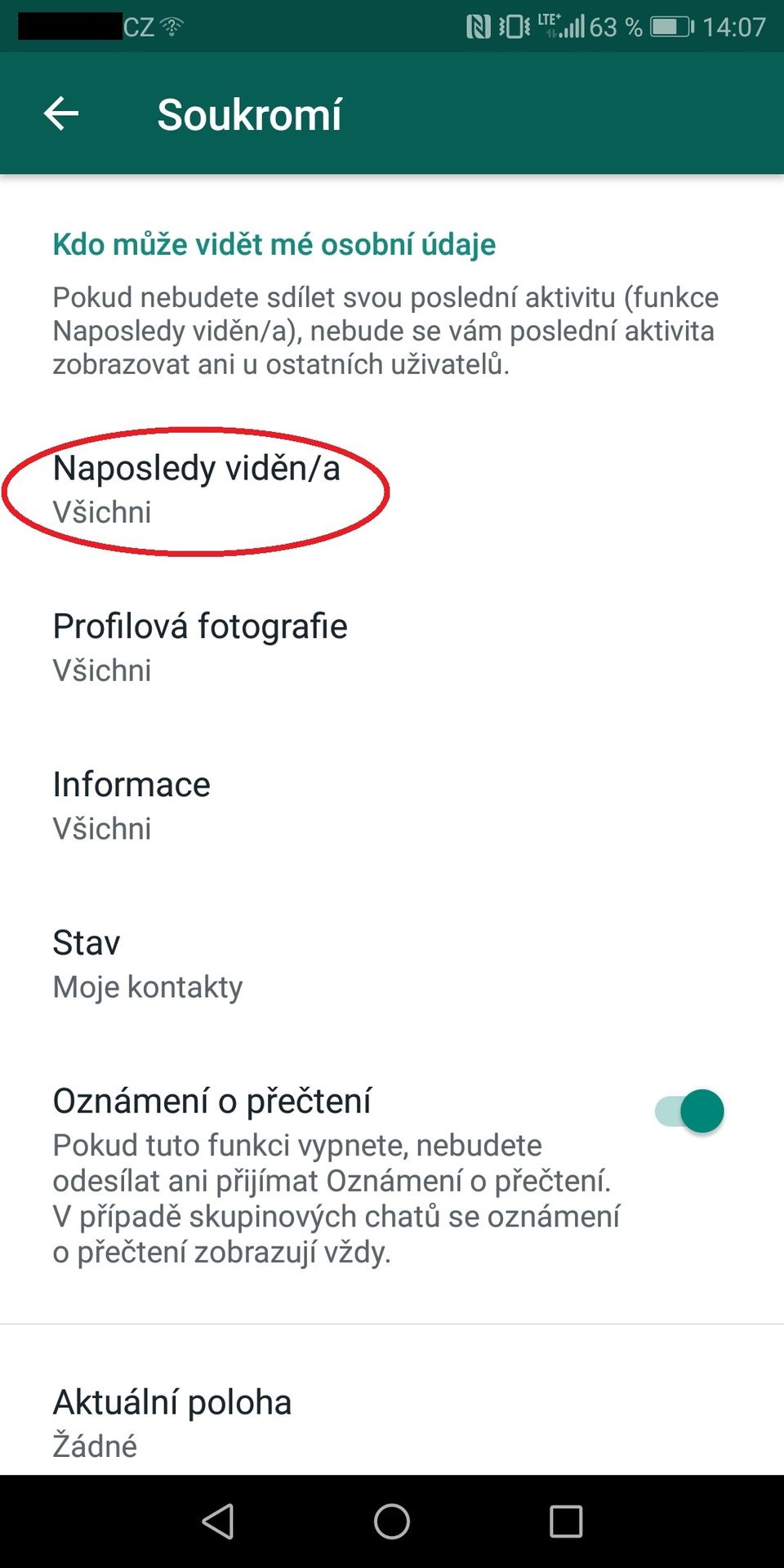 Jak skrýt viditelnost na WhatsApp - 6 - GALERIE: Jak skrýt viditelnost na WhatsApp (5/6)