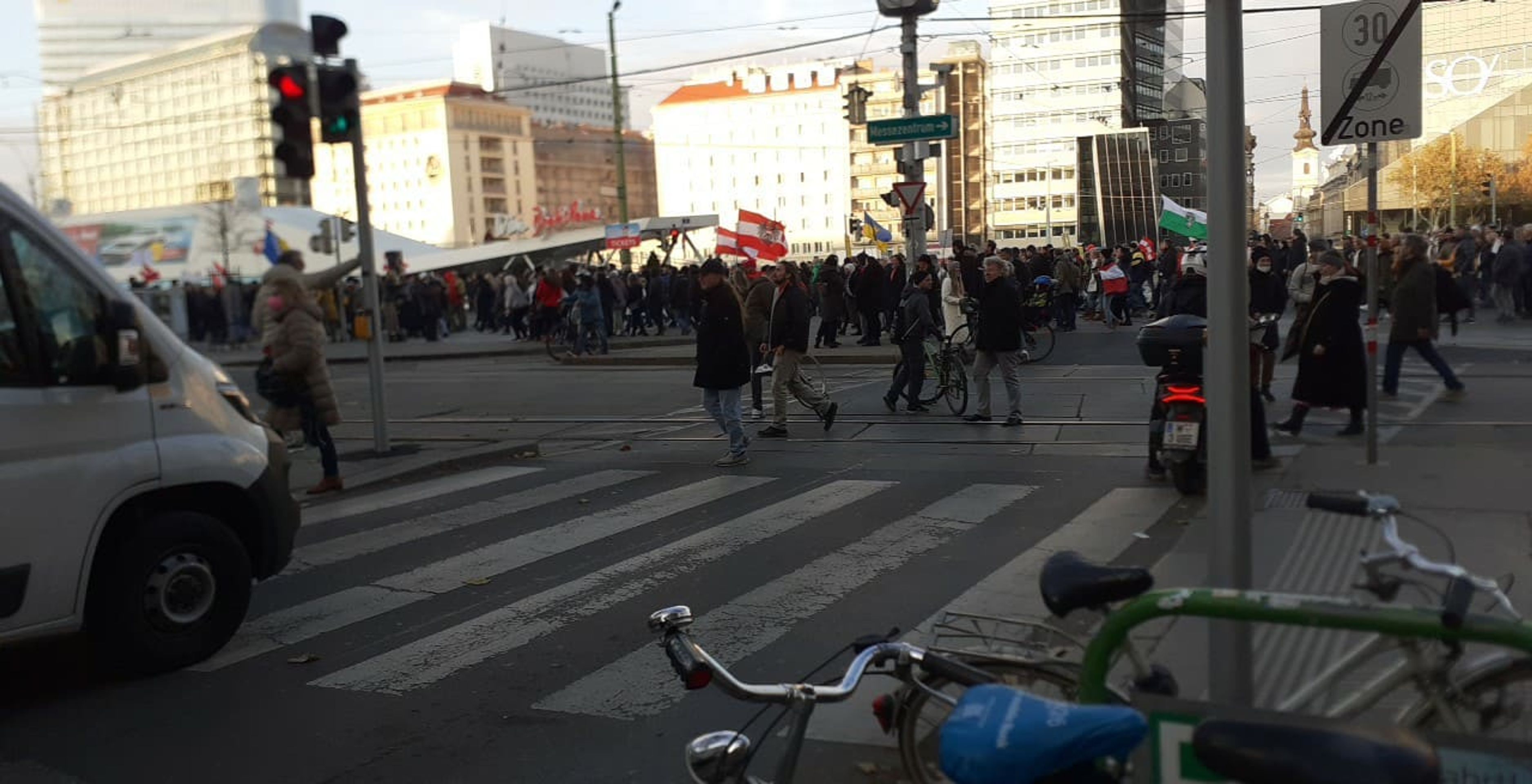 Protesty v Rakousku - Demonstrace ve Vídni (4/8)