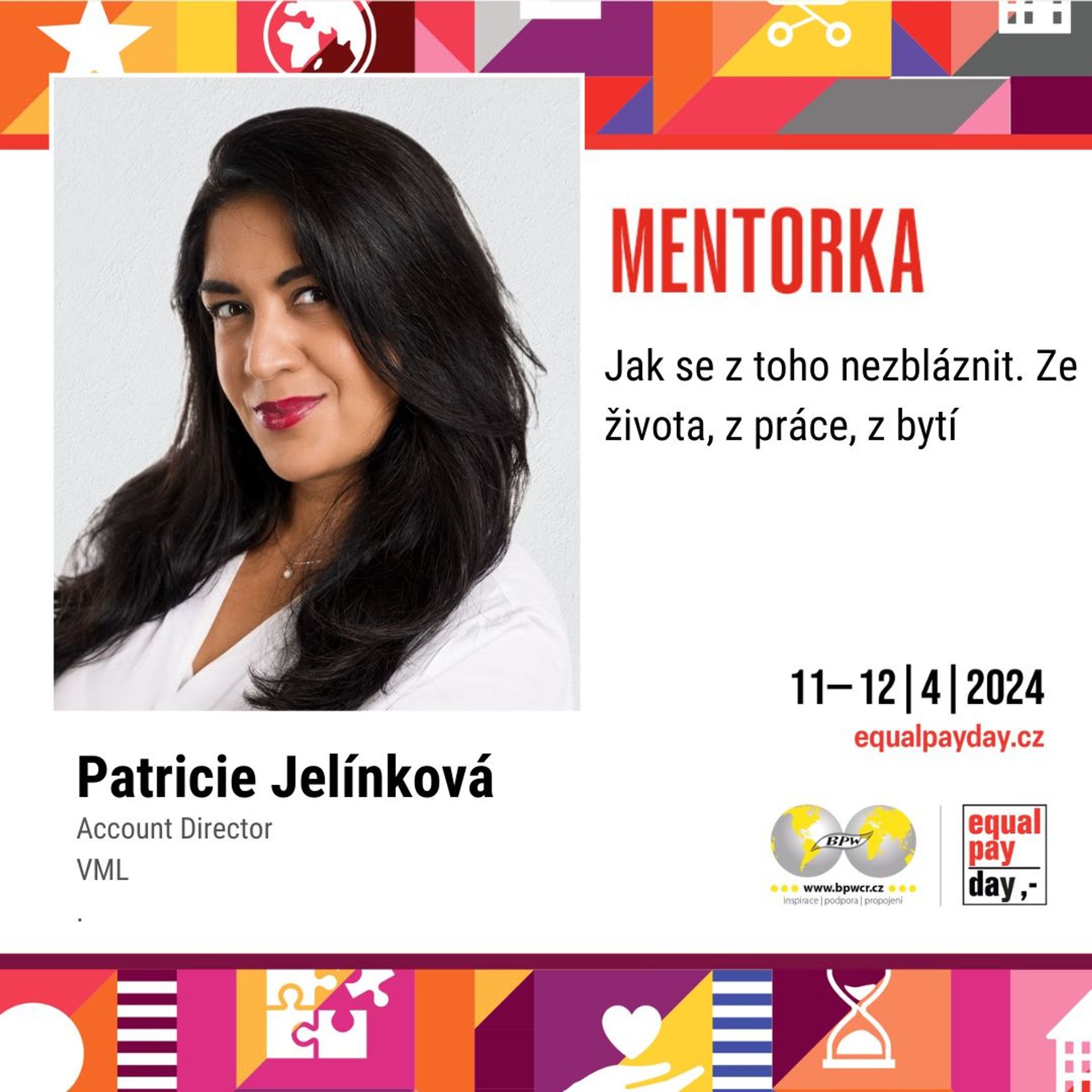 Mentorka Patricie Jelínková - Mezinárodní konference Equal Pay Day (4/24)