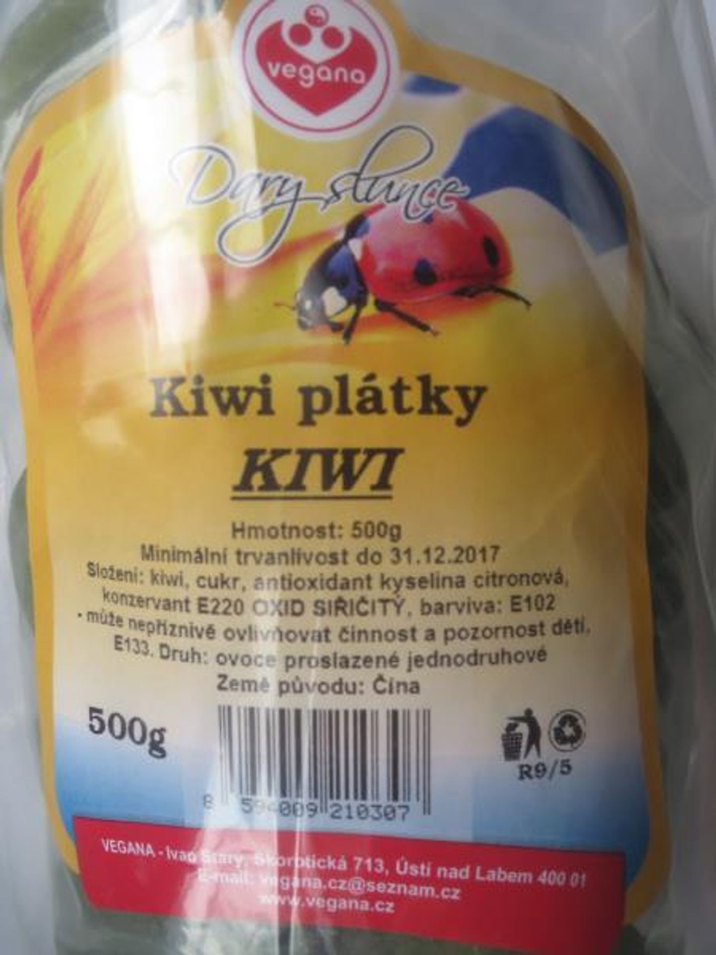 Kandované ovoce - Kiwi plátky - GALERIE: Kandované ovoce se špatným složením (2/3)