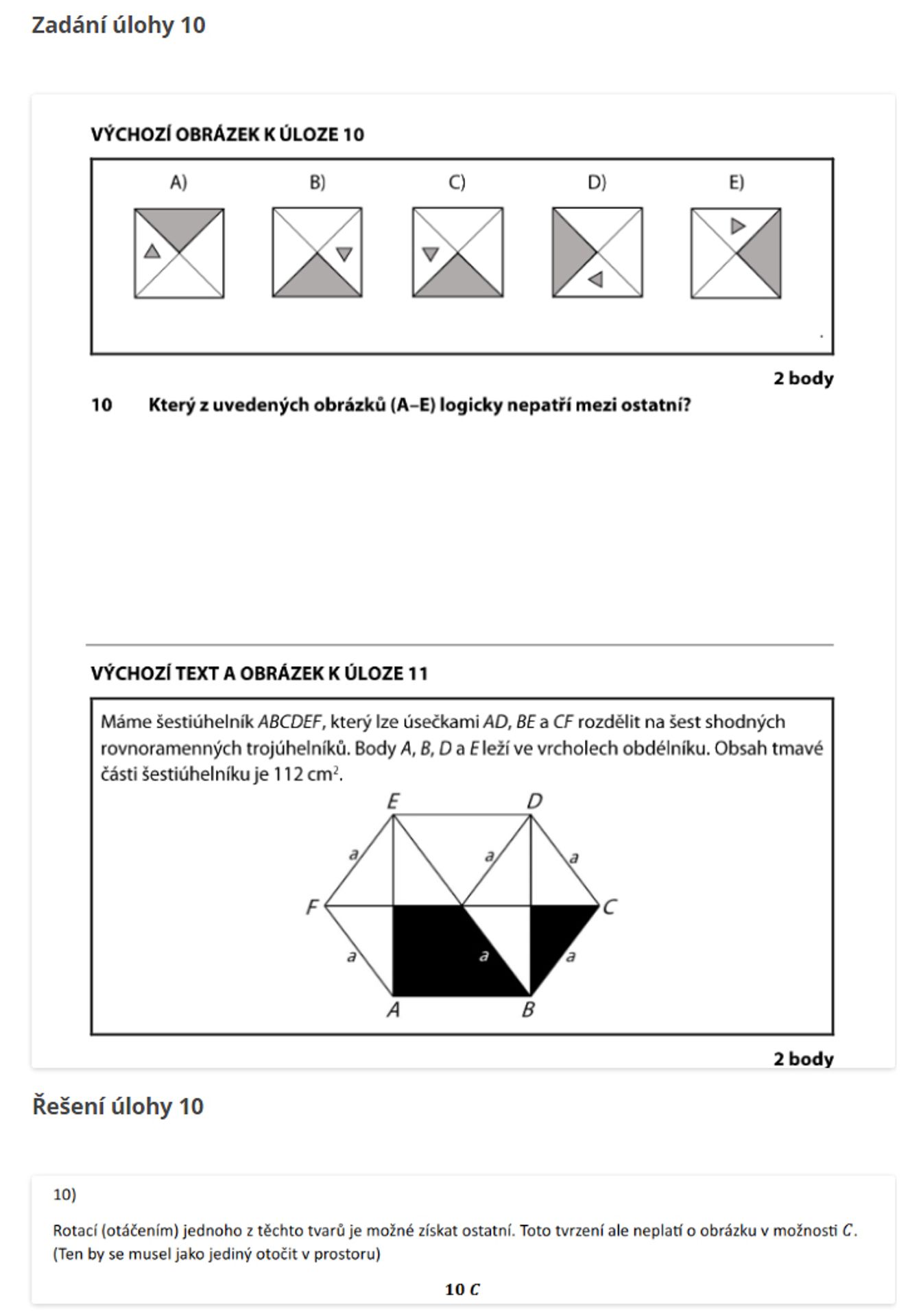 8Úloha10 - Přijímací zkoušky z matematiky s řešením (28/32)