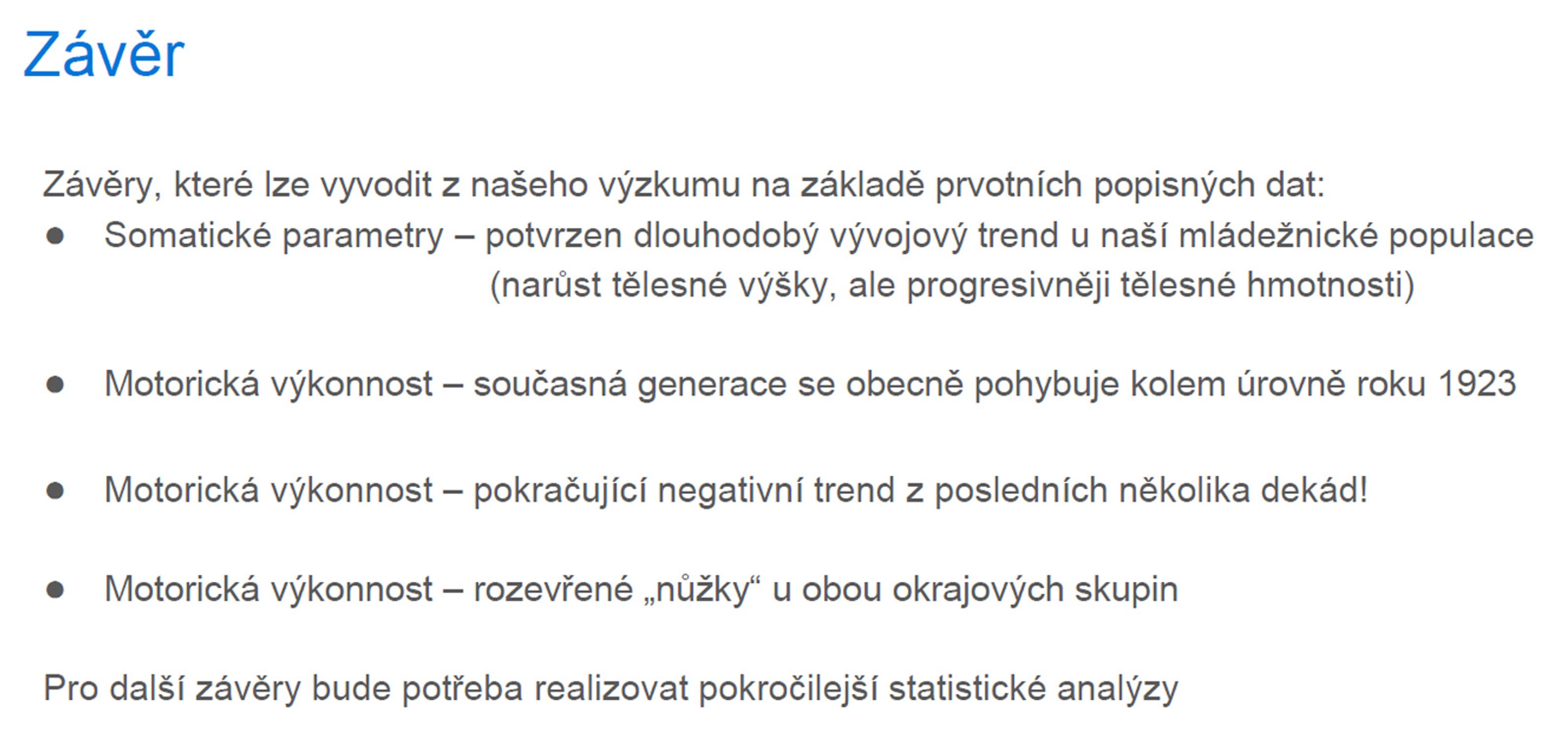 Závěr - Měření kondice mládeže (13/14)