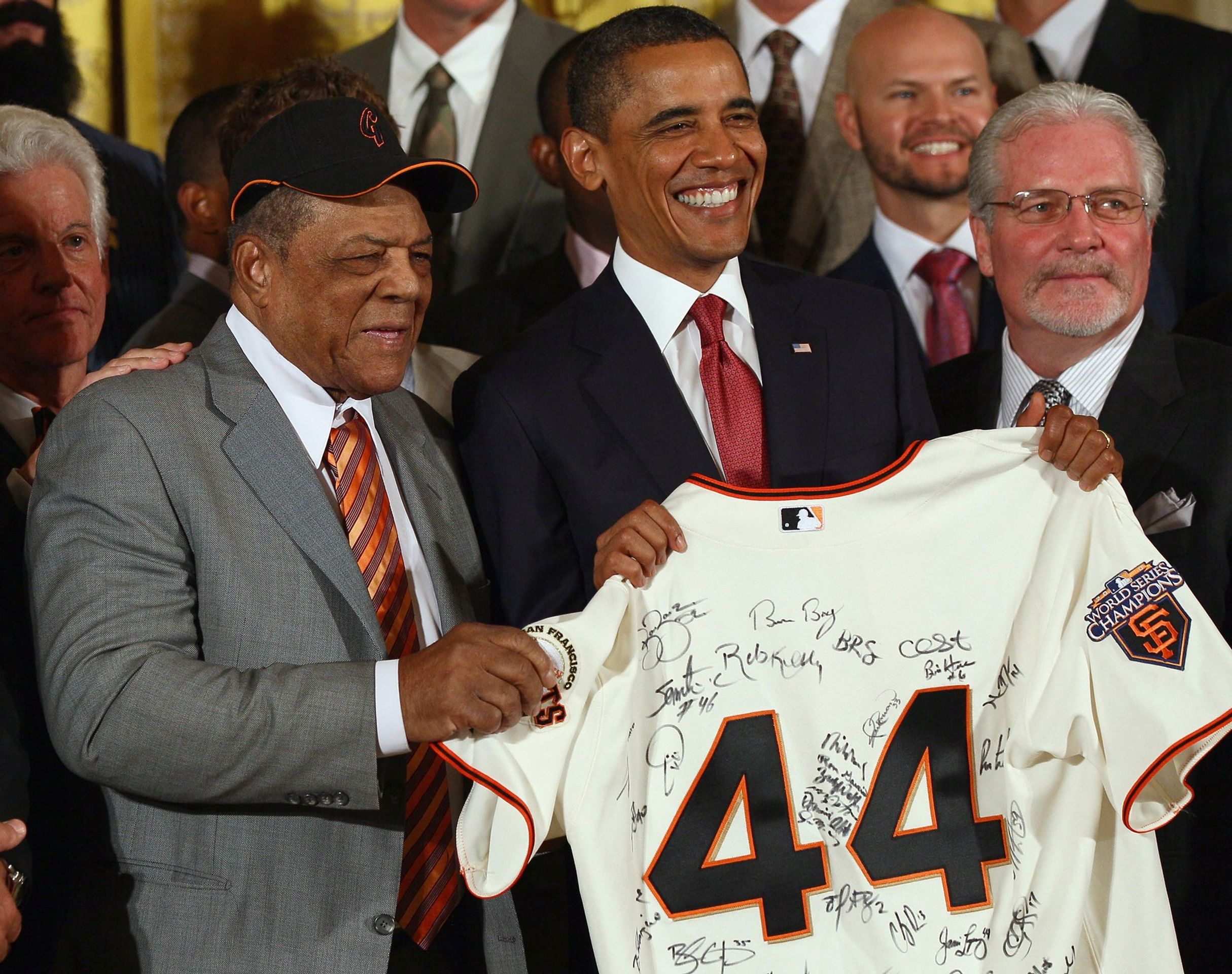 Willie Mays, Barack Obama a Brian Sabean, 25. 7. 2011 - Willie Mays (2/4)