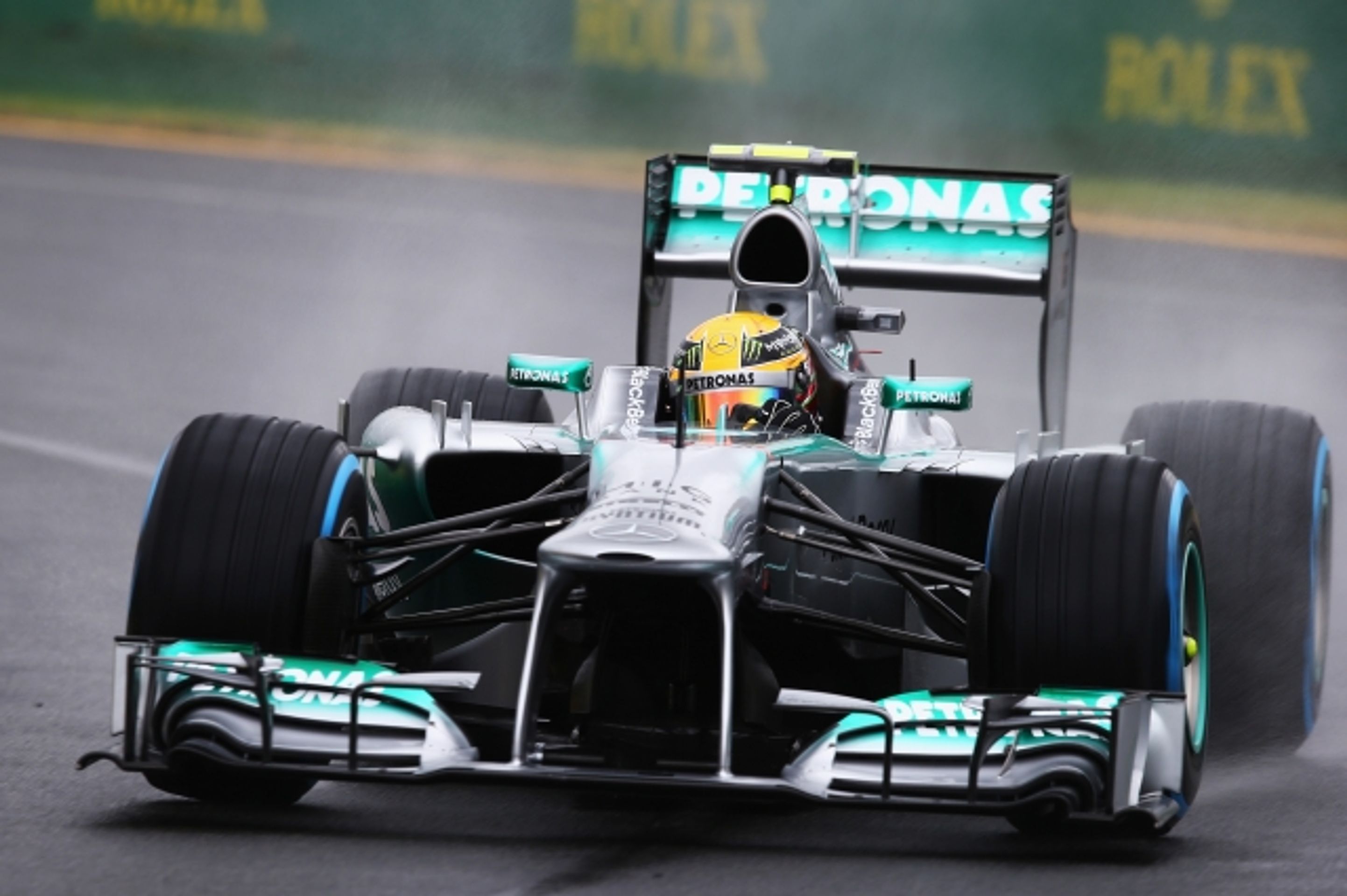 Lewis Hamilton - OBRAZEM: Deštivá kvalifikace v Melbourne (2/9)