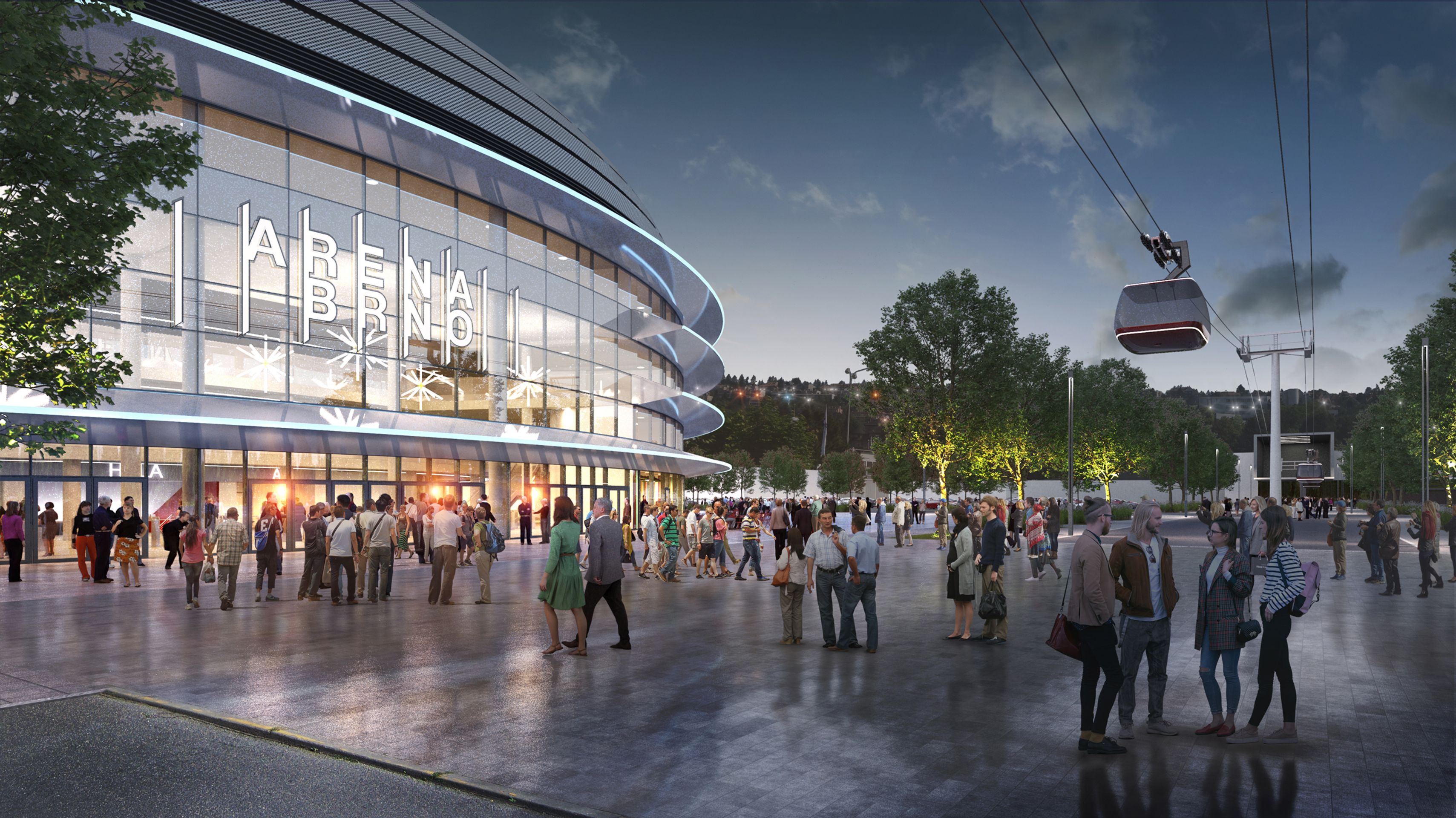 Vizualizace nové hokejové arény v Brně - Vizualizace nové arény v Brně (5/9)