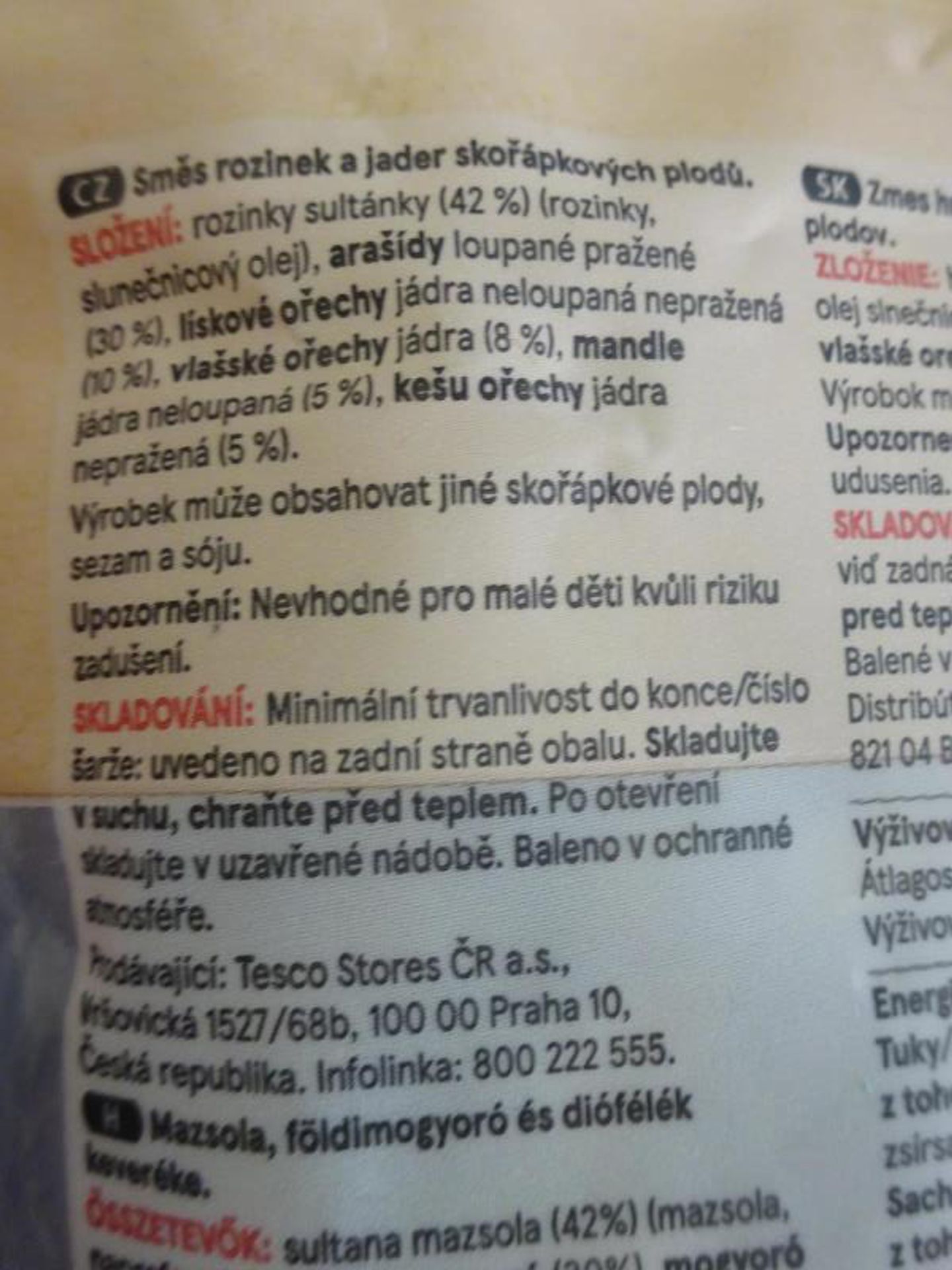 Nejakostní směs rozinek a oříšků (2) - Šizené potraviny (3/9)