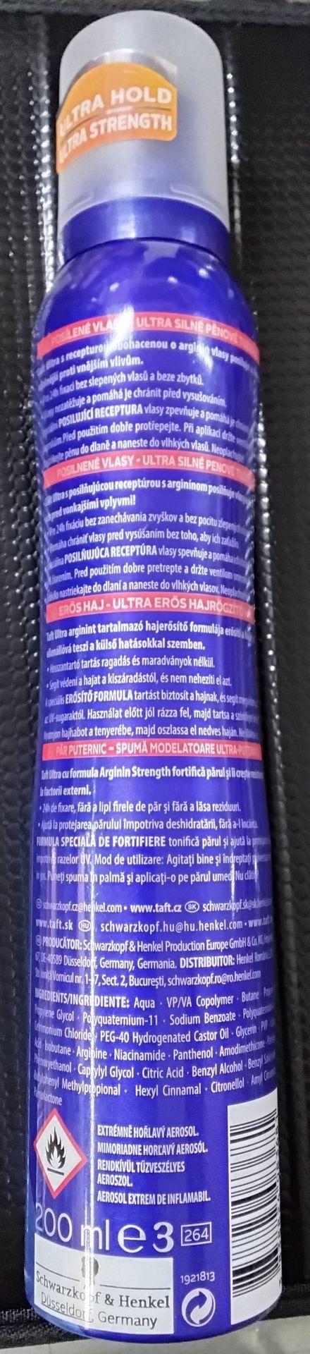 TAFT ULTRA MOUSSE, Ultra strong 4, Schwarzkopf 200 (2) - Nebezpečná kosmetika (6/32)