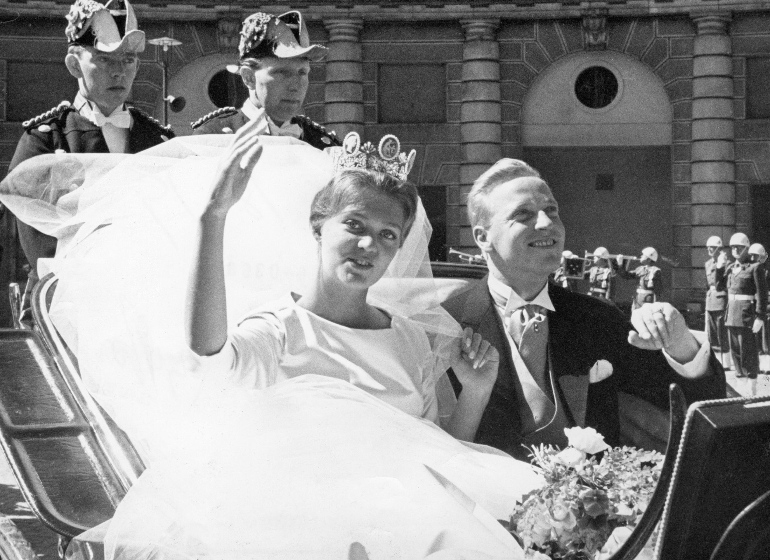 Princezna Brigitta a princ Johann Georg ve svatební den, 25. 5. 1961 - Princezna Brigitta (1/5)