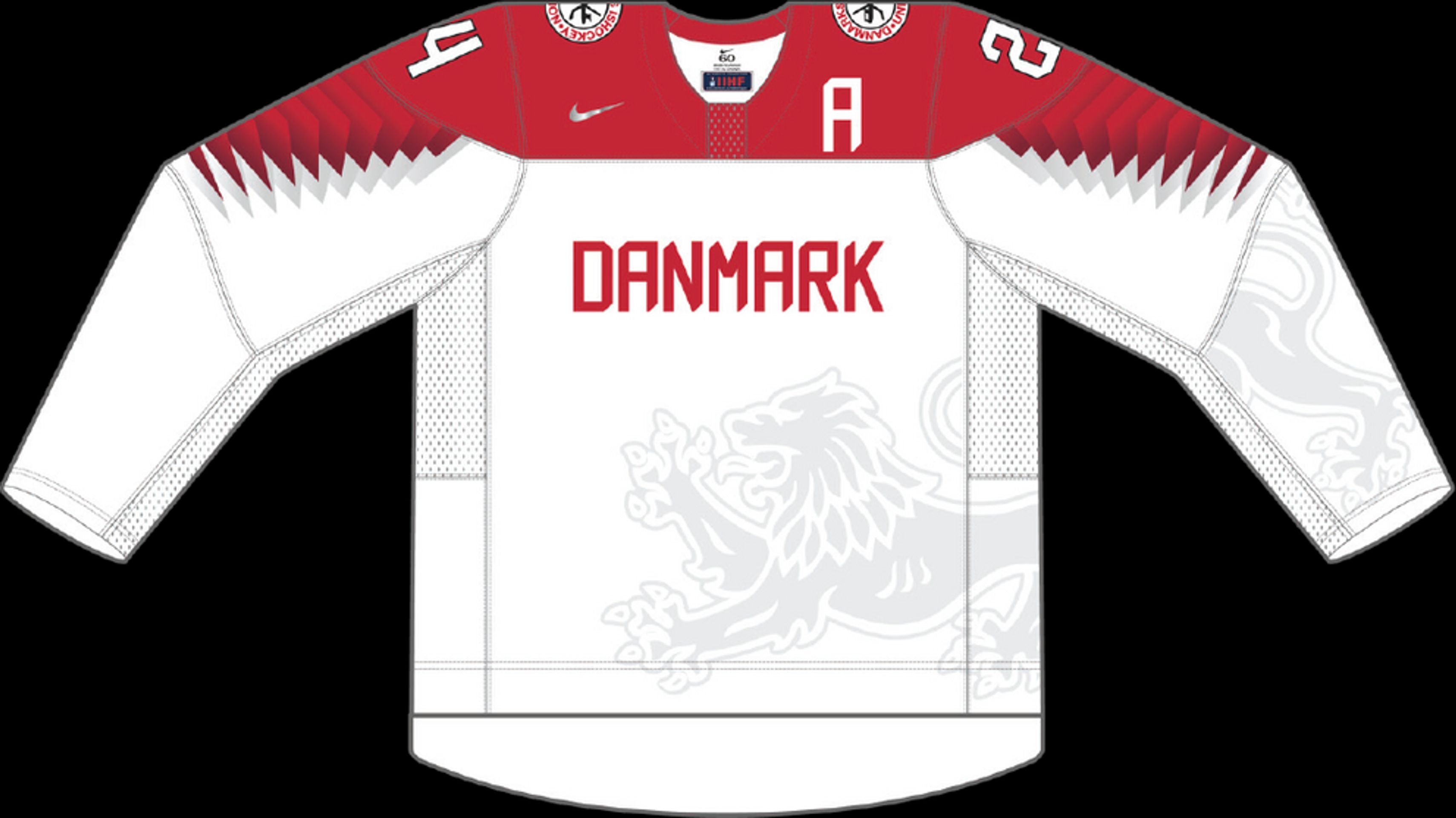 Domácí dres Dánska - GALERIE: Dresy týmů na mistrovství světa v ledním hokeji (5/32)