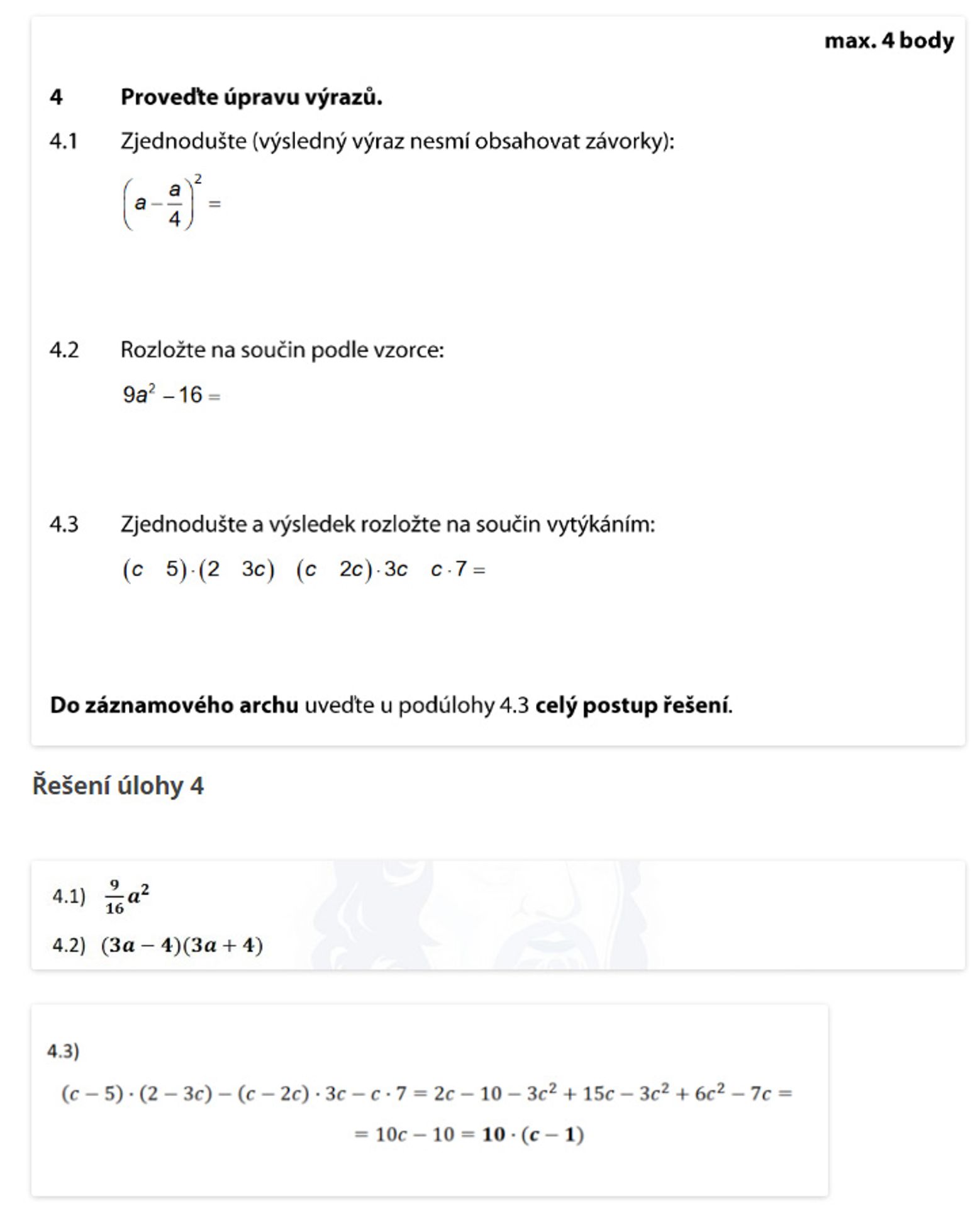 Úloha4 - Přijímací zkouška z Matematiky (5/17)