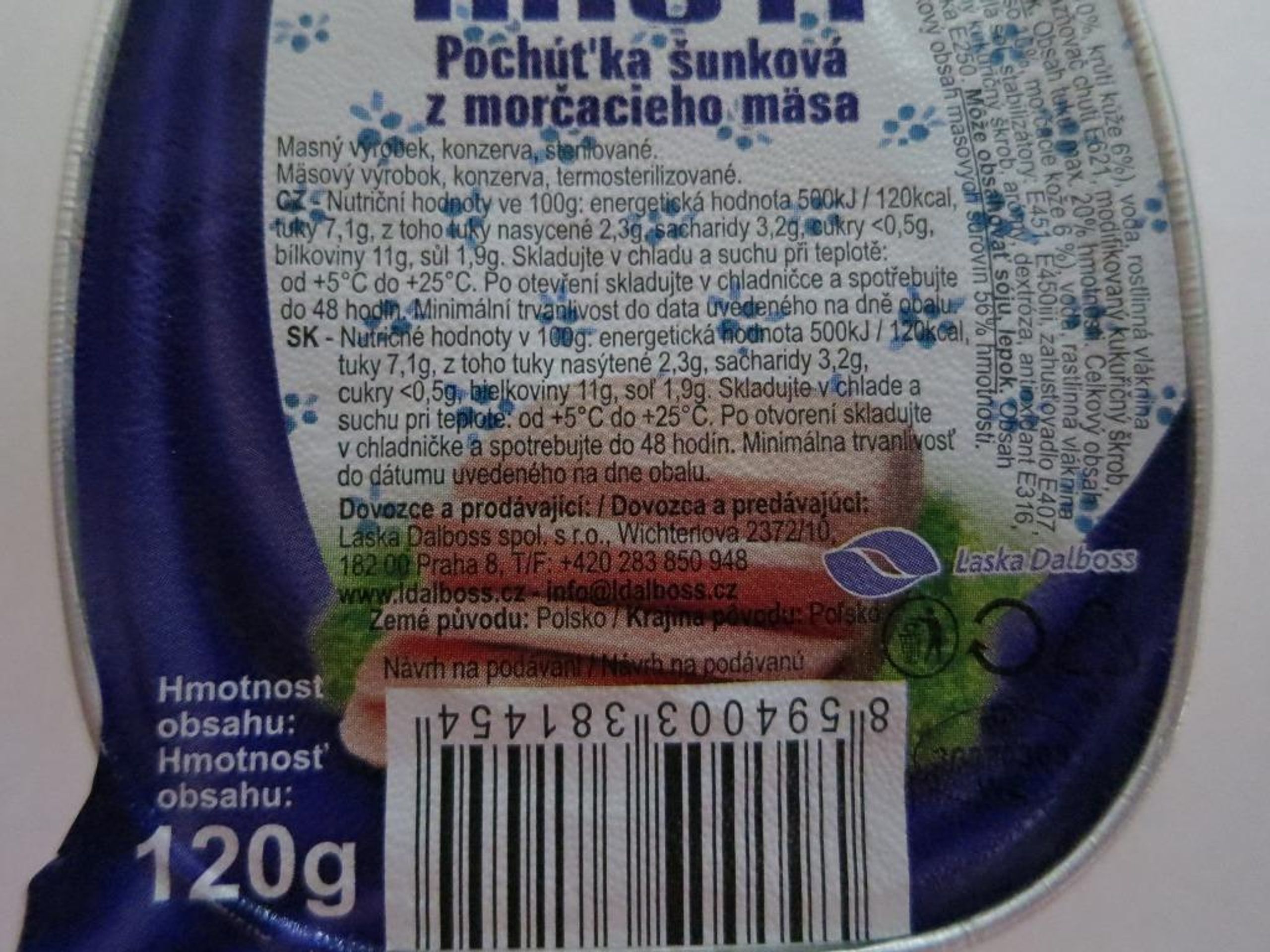 Falšované masné výrobky - Šunková Delikatesa krůtí - GALERIE: Falšované masné výrobky (7/8)
