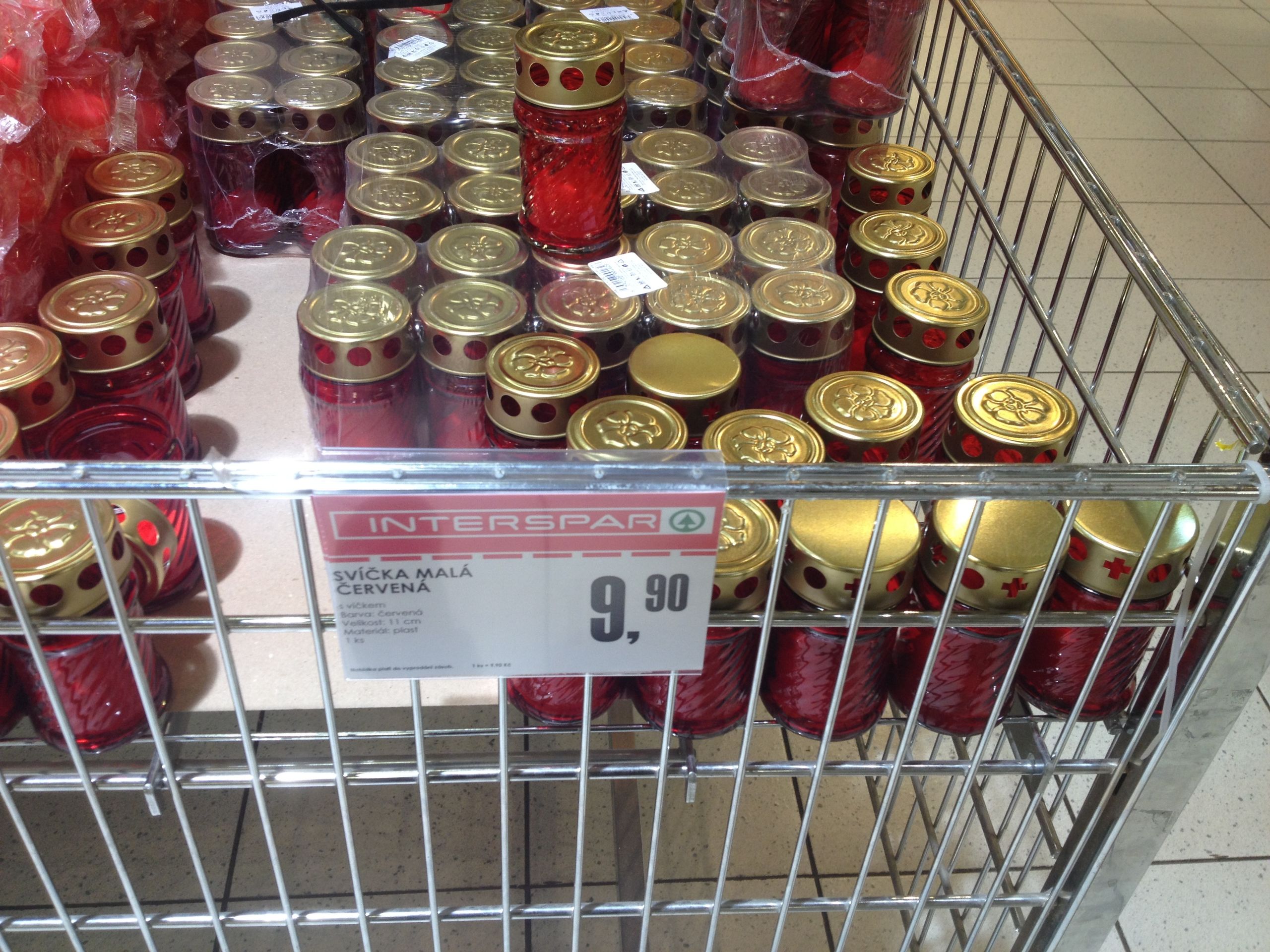 Velká svíčka s víčkem - Interspar Praha Zličín - GALERIE: Přehled cen velkých svíček s víčkem (9/13)