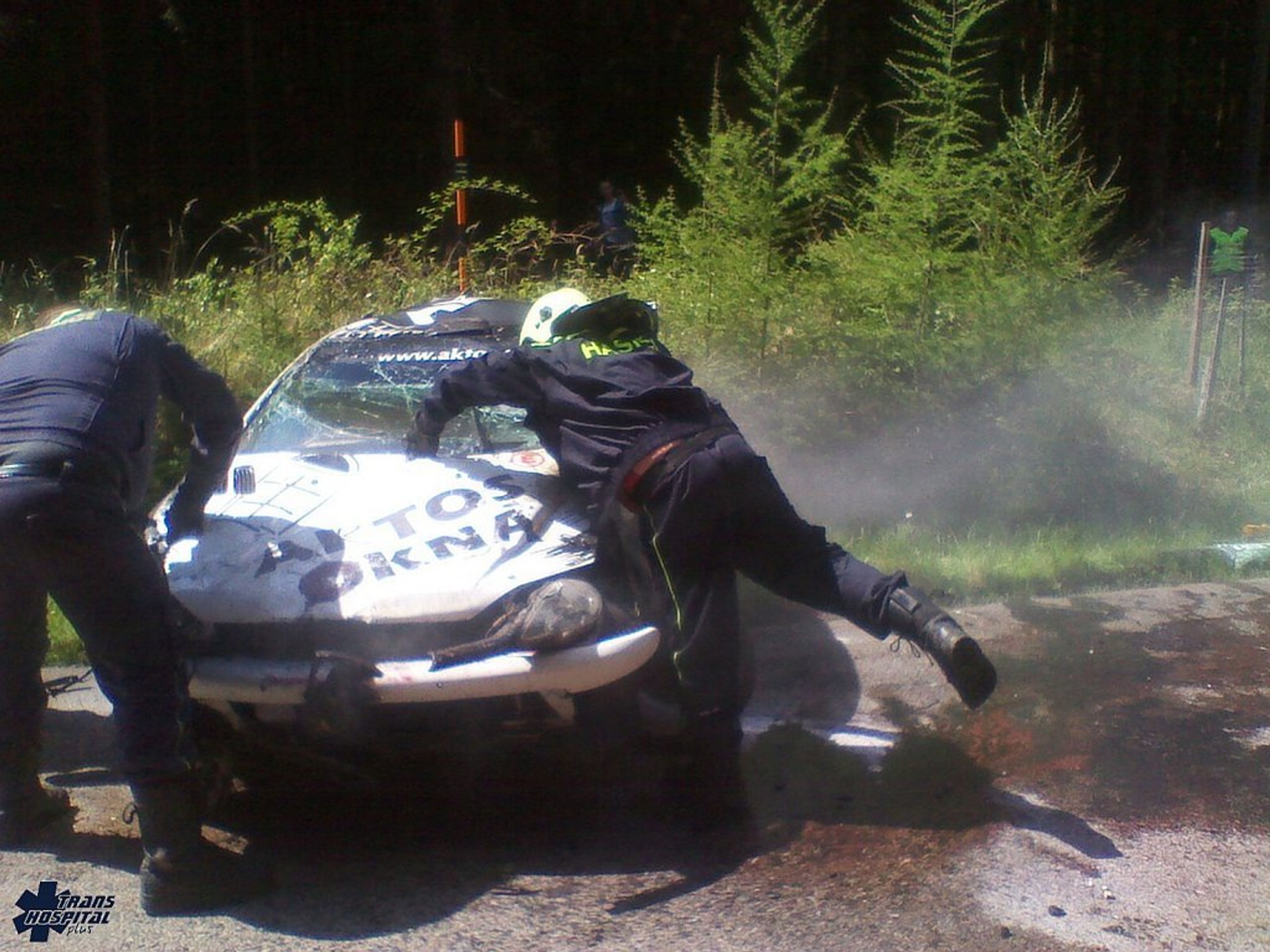 Hořovická rallye - 2 - GALERIE: Nehoda na Hořovické rallye (2/3)