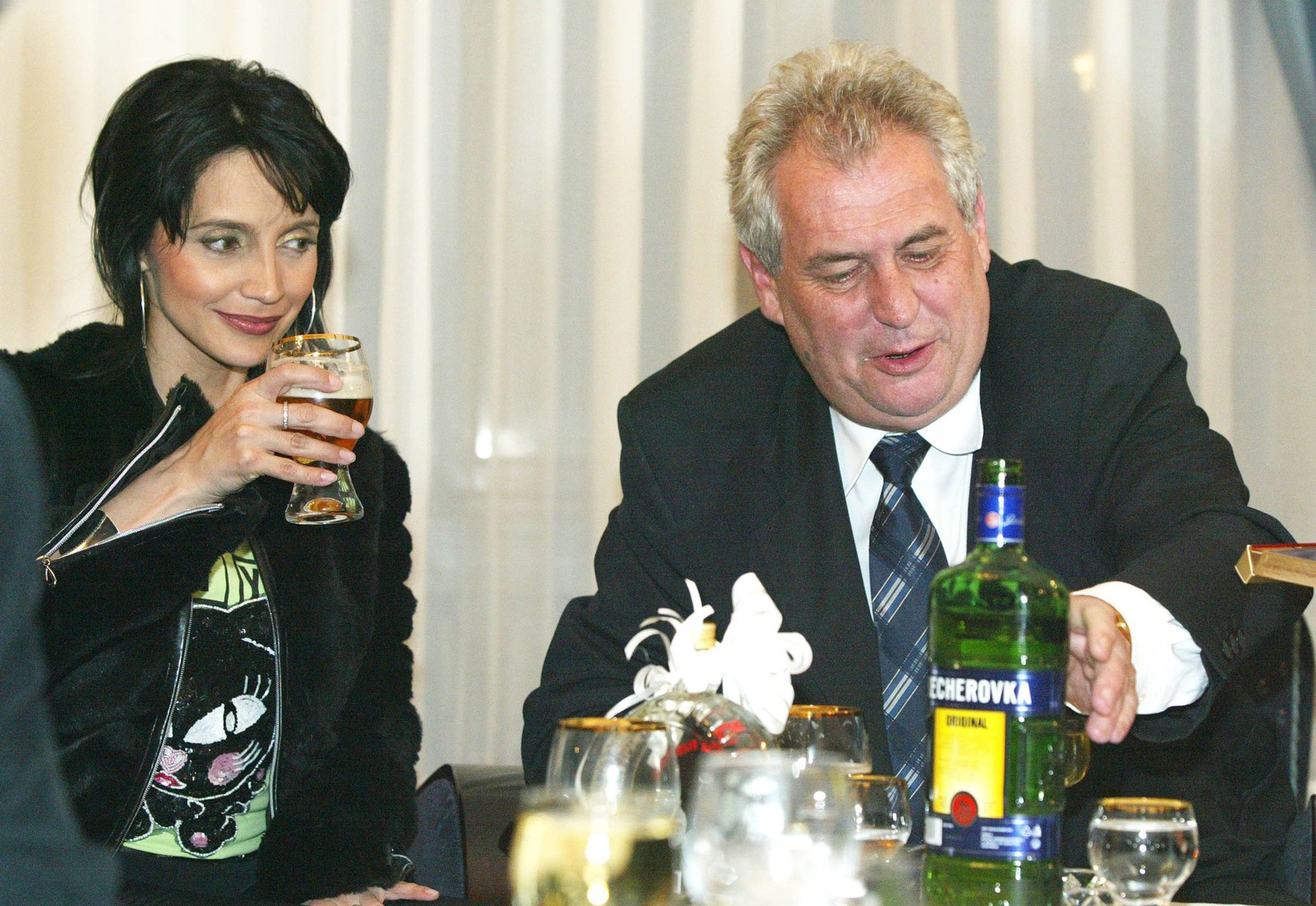 Lucie Bílá a Miloš Zeman v Moskvě, 17. 5. 2004 - Miloš Zeman a Ivana Zemanová (28/35)