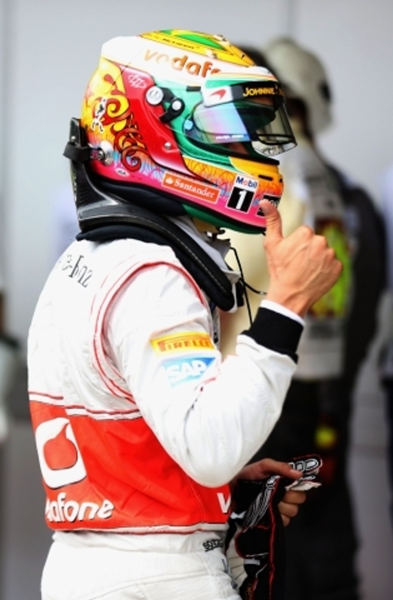 Hamilton a jeho brazilská přilba - 6 - GALERIE: Lewis Hamilton a jeho pes (11/11)