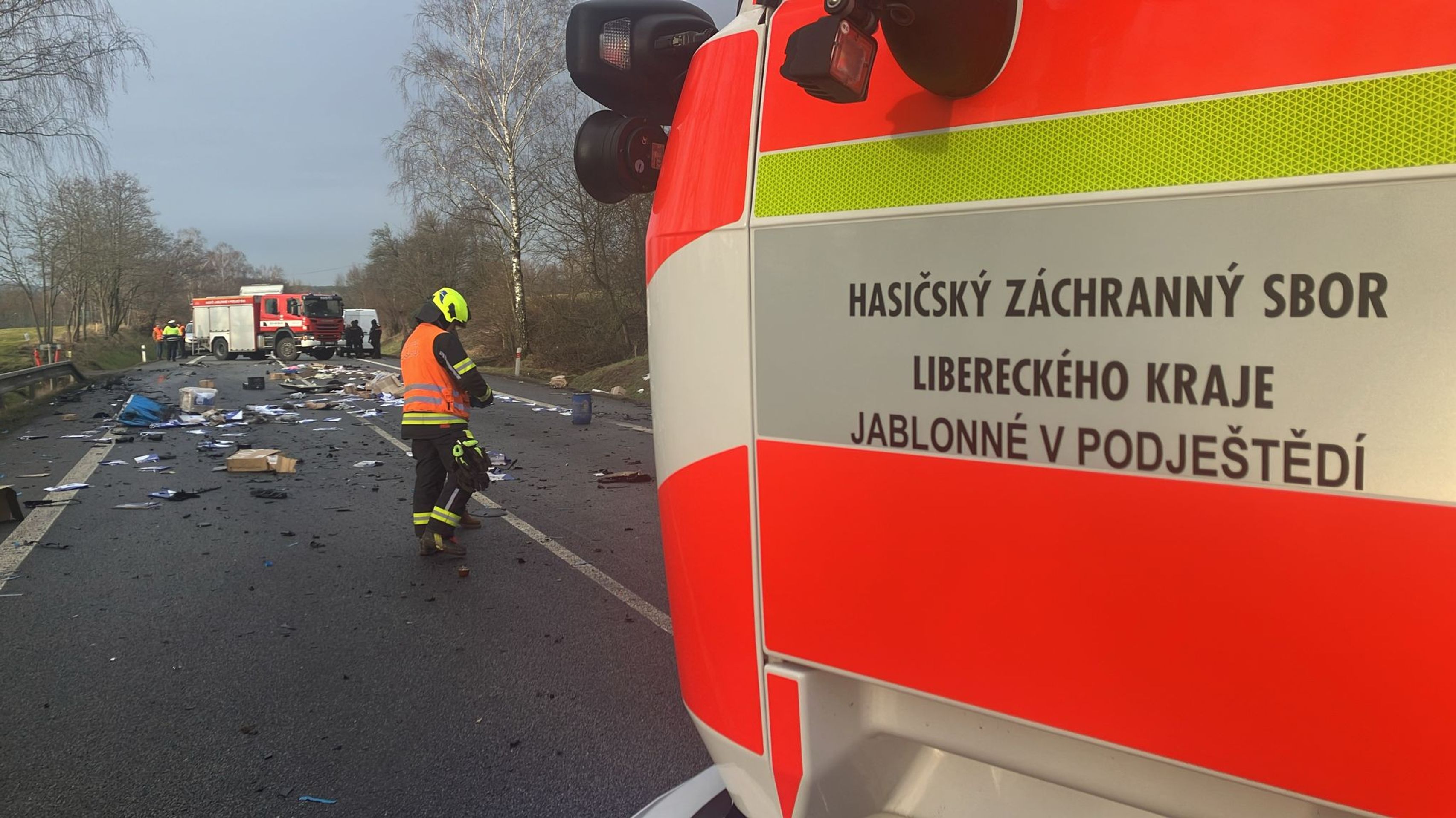Dopravní nehoda v Libereckém kraji u Jablonné v Podještědí - Dopravní nehody 27. ledna (14/18)