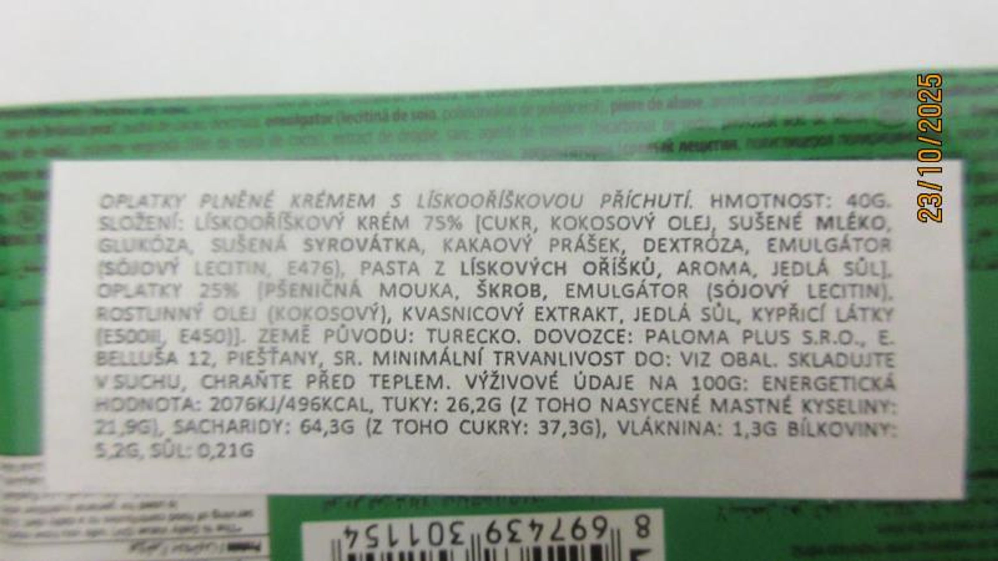Delisso OPLATKA - Nebezpečné potraviny (4/9)