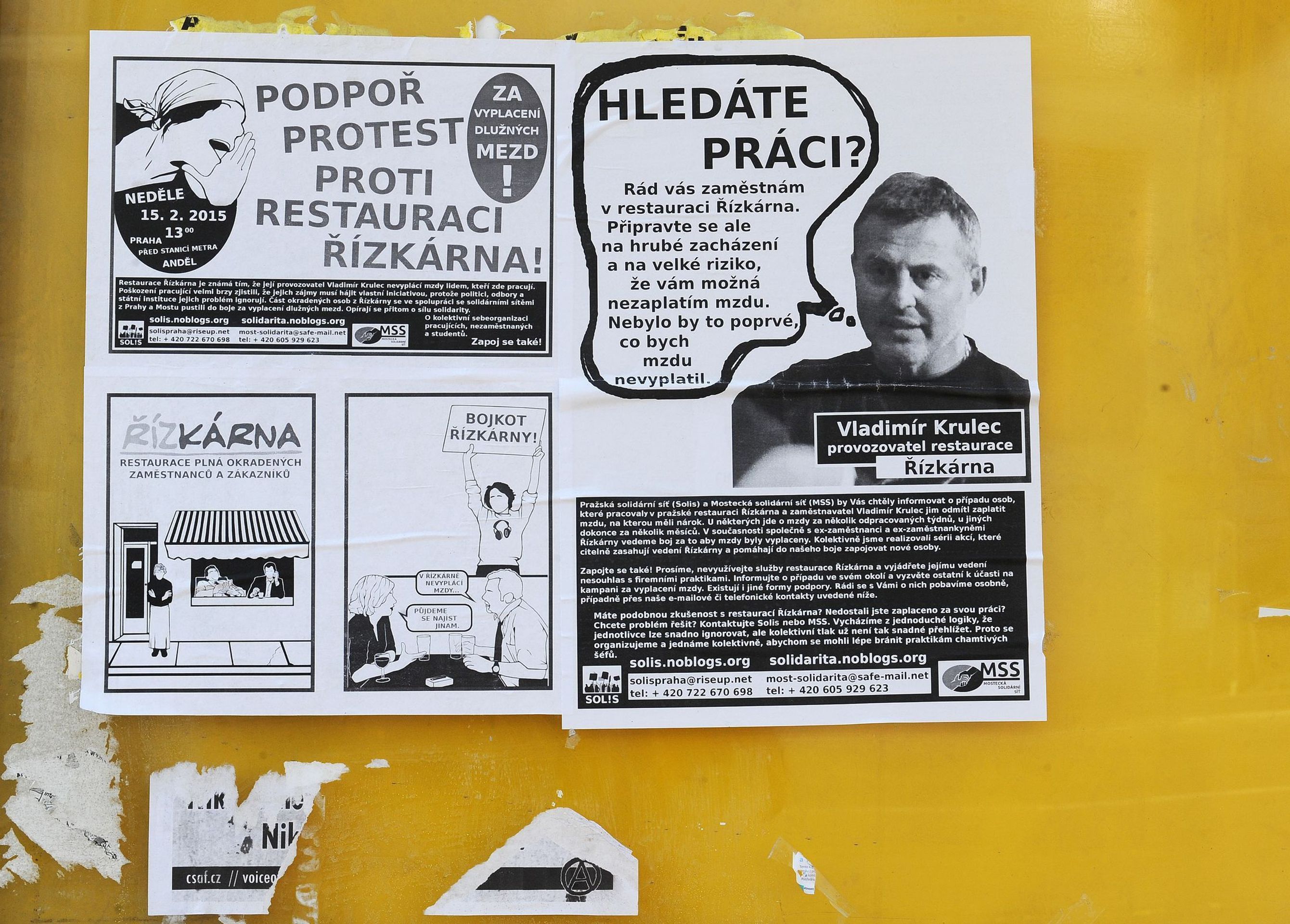 Aktivisté bojují proti restauraci Řízkárna - 2 - GALERIE: Protesty proti restauraci Řízkárna (1/11)