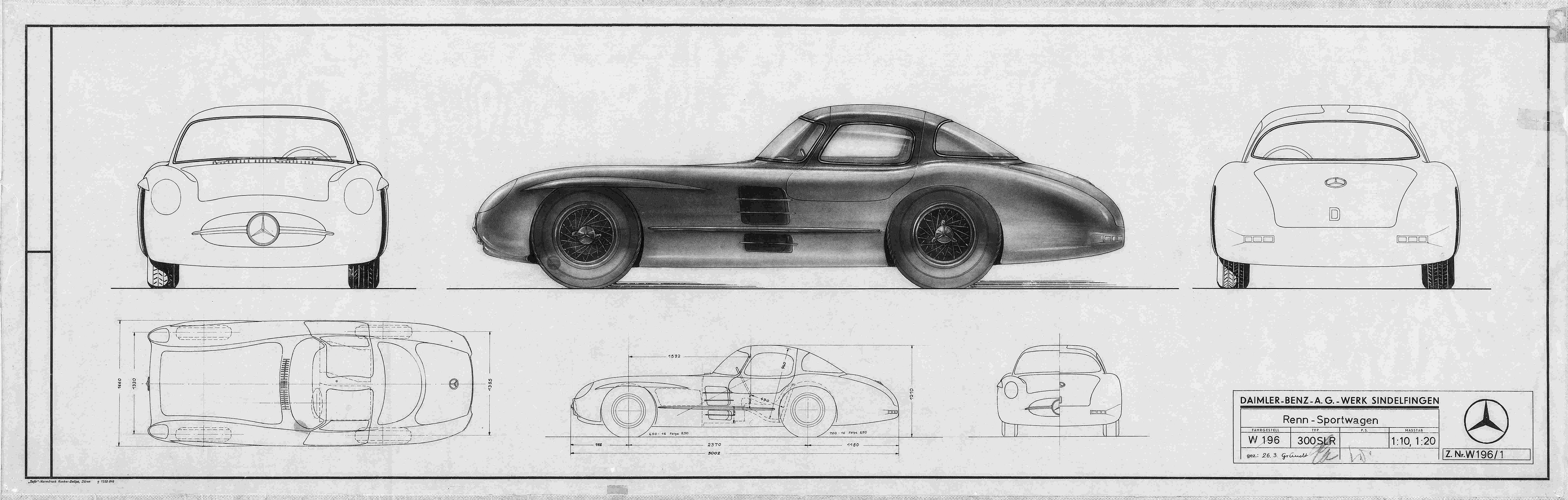 Mercedes-Benz 300 SLR Uhlenhaut Coupe z roku 1955 - Nejdražší auto světa: 300 SLR Uhlenhaut Coupe z roku 1955 (15/20)