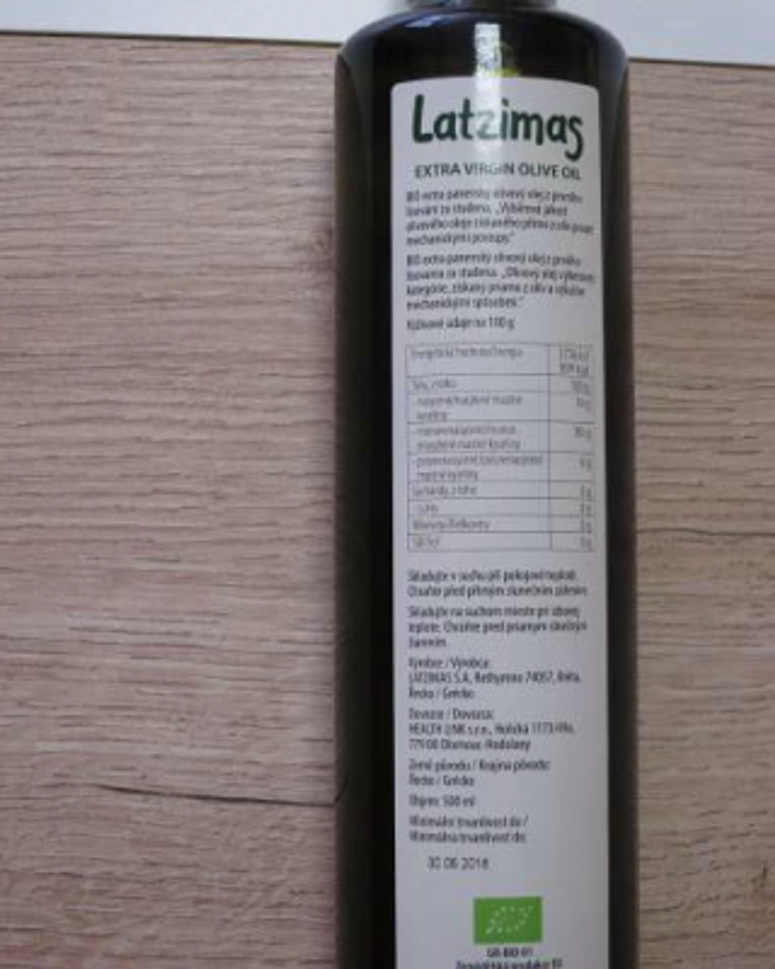 Latzimas BIO Extra panenský olivový olej - GALERIE: SZPI kontrolovala kvalitu olivových olejů (4/18)