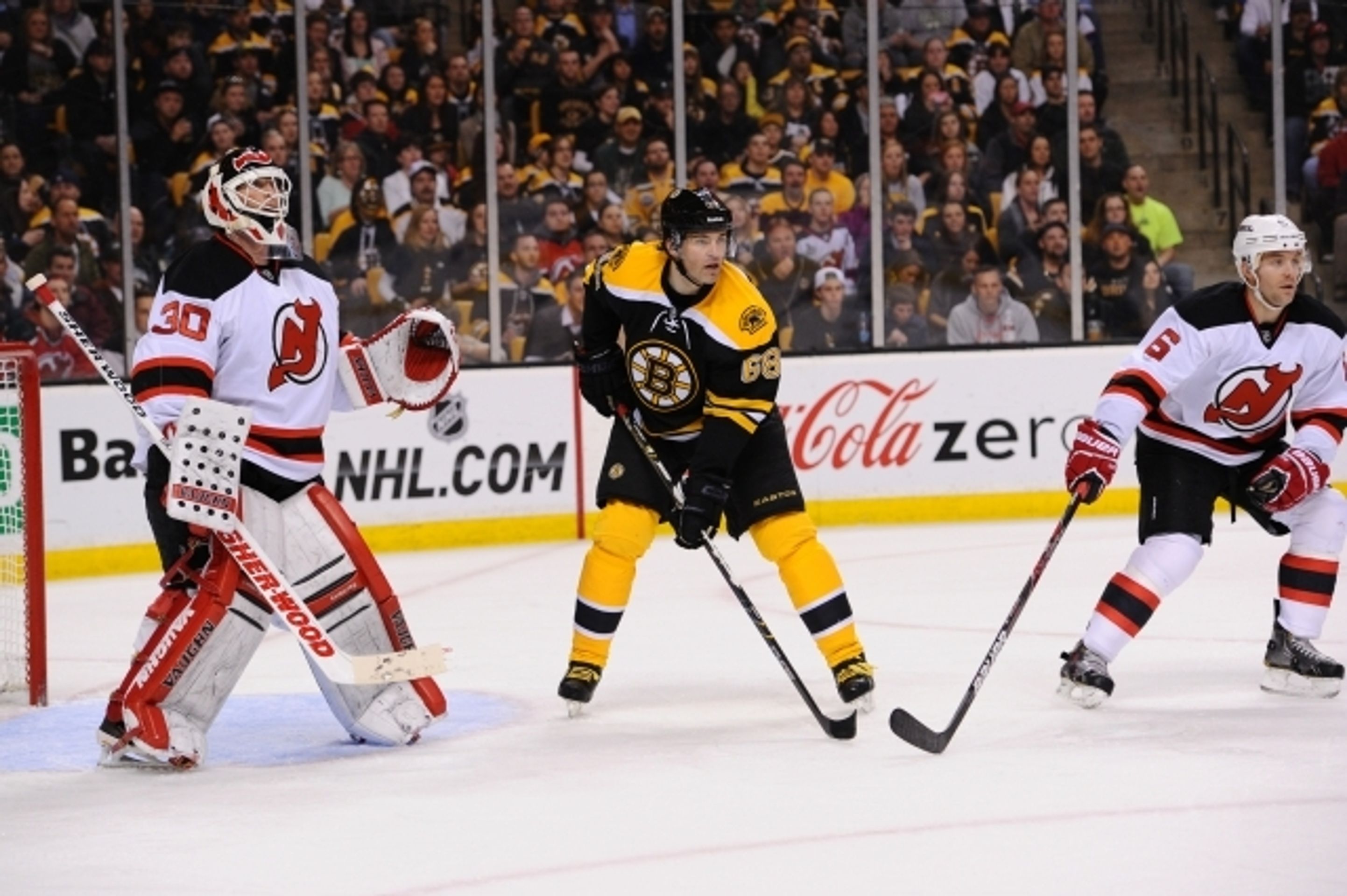 Jágr a jeho vítězná premiéra v Bostonu - 3 - GALERIE: Jágrova premiéra snů v Bostonu. Výhra a vítězný gól (8/10)