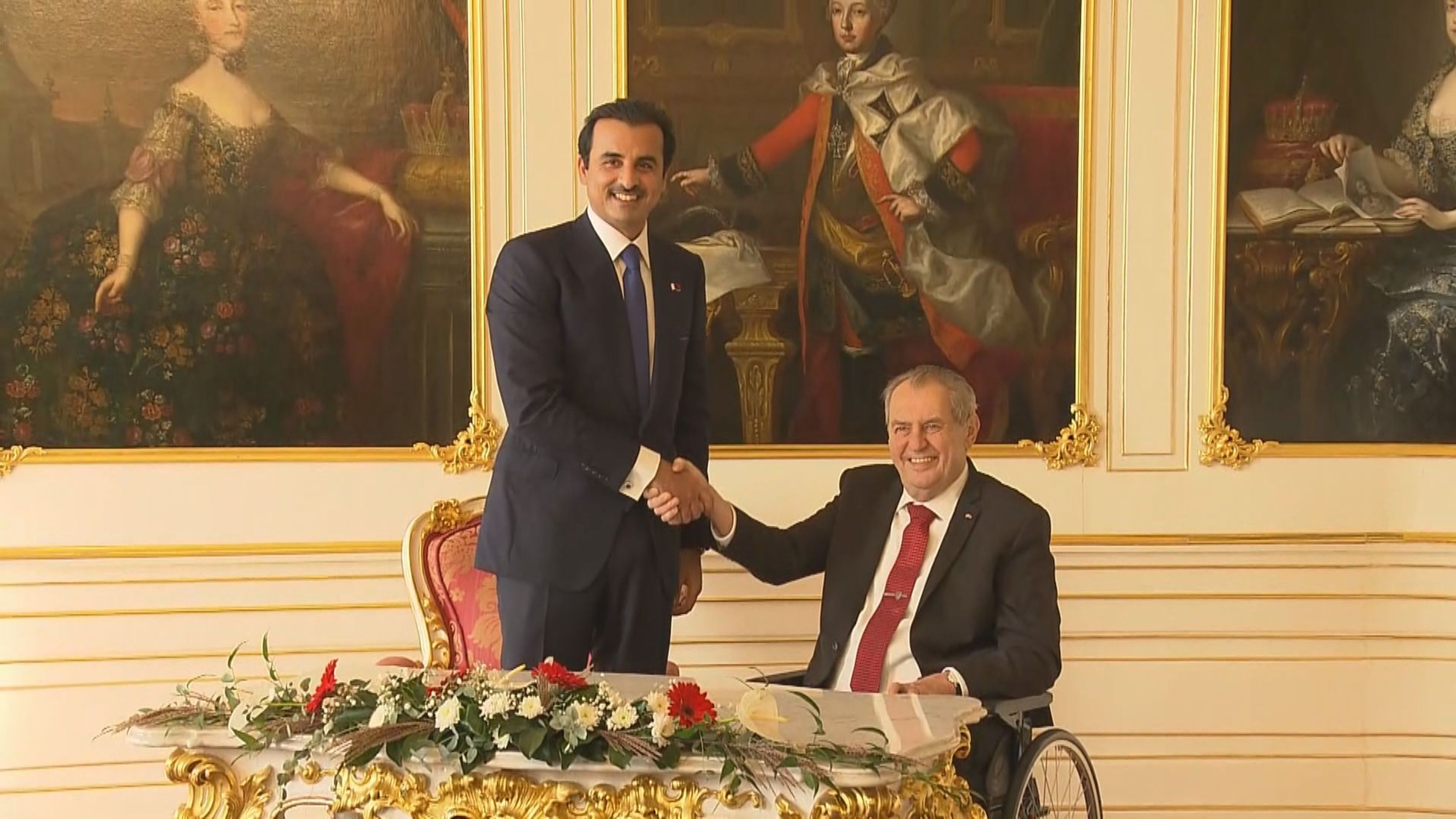 Katarský emír a Miloš Zeman - Miloš Zeman a Ivana Zemanová (18/35)