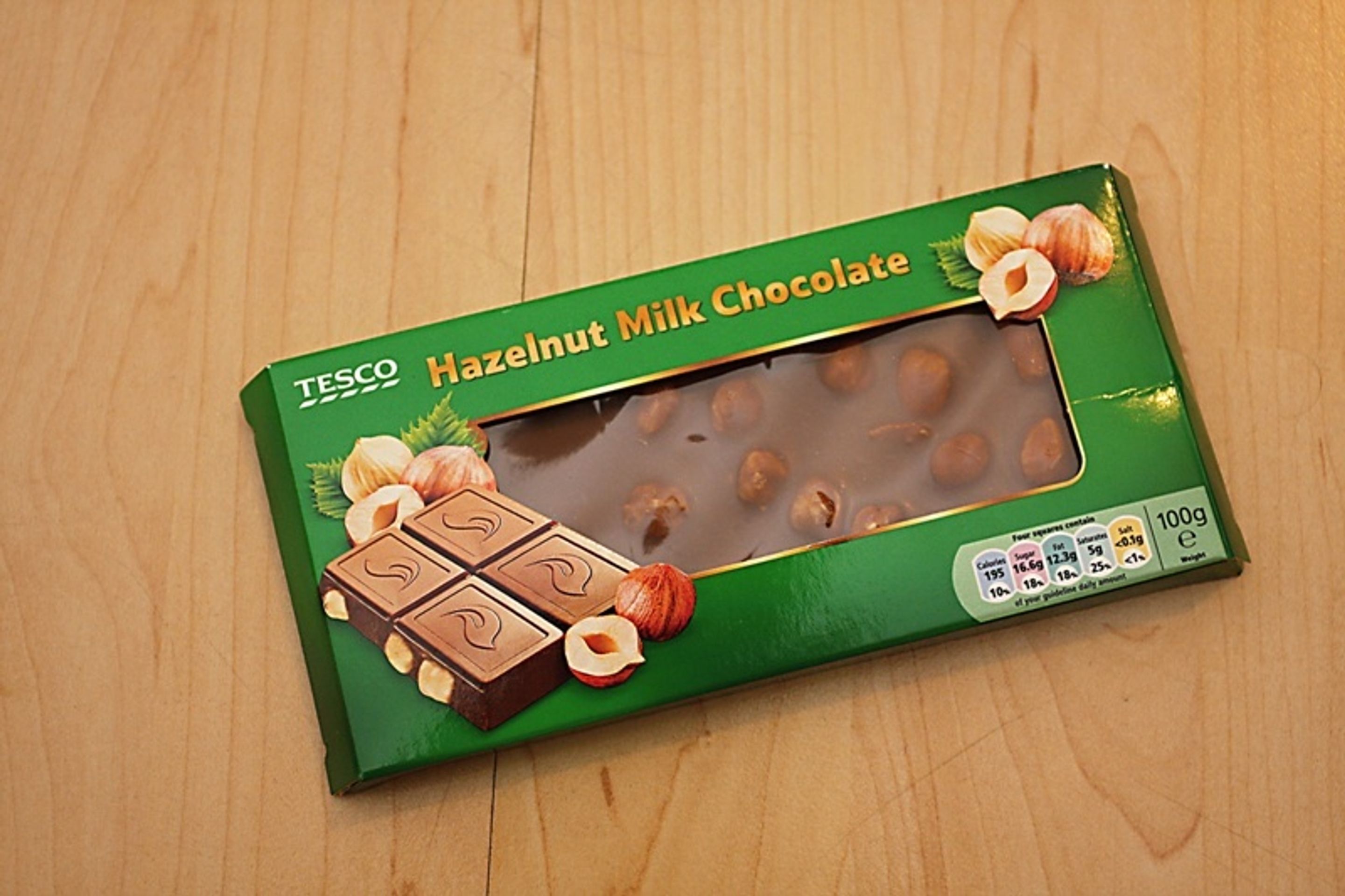 Test čokolád - Tesco Hazelnut Chocolate - GALERIE: Velký test lískooříškových čokolád (9/11)