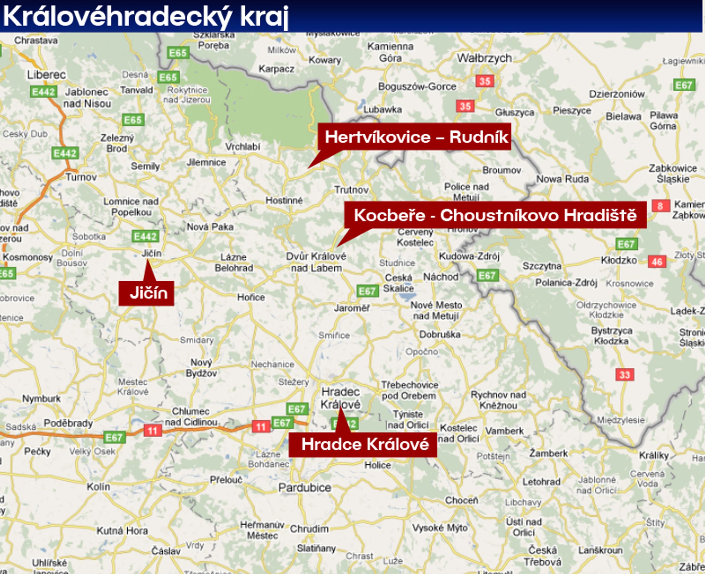 Místa dopravních kontrol - Královéhradecký kraj - GALERIE: Kde se mohou objevit dopravní kontroly? KRAJE (7/9)