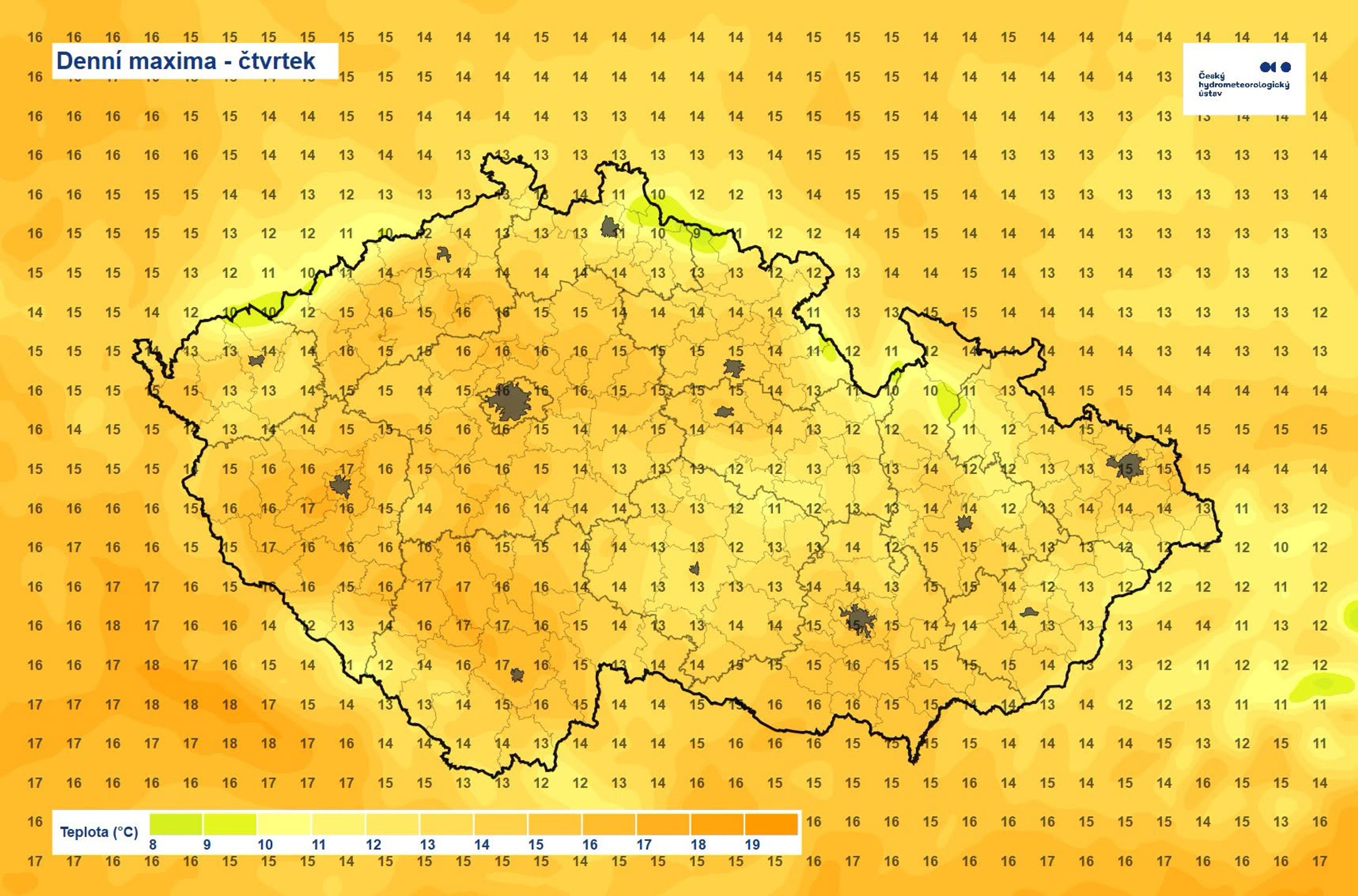 Denní maxima ve čtvrtek 24. 9. 2026 - Počasí (3/3)