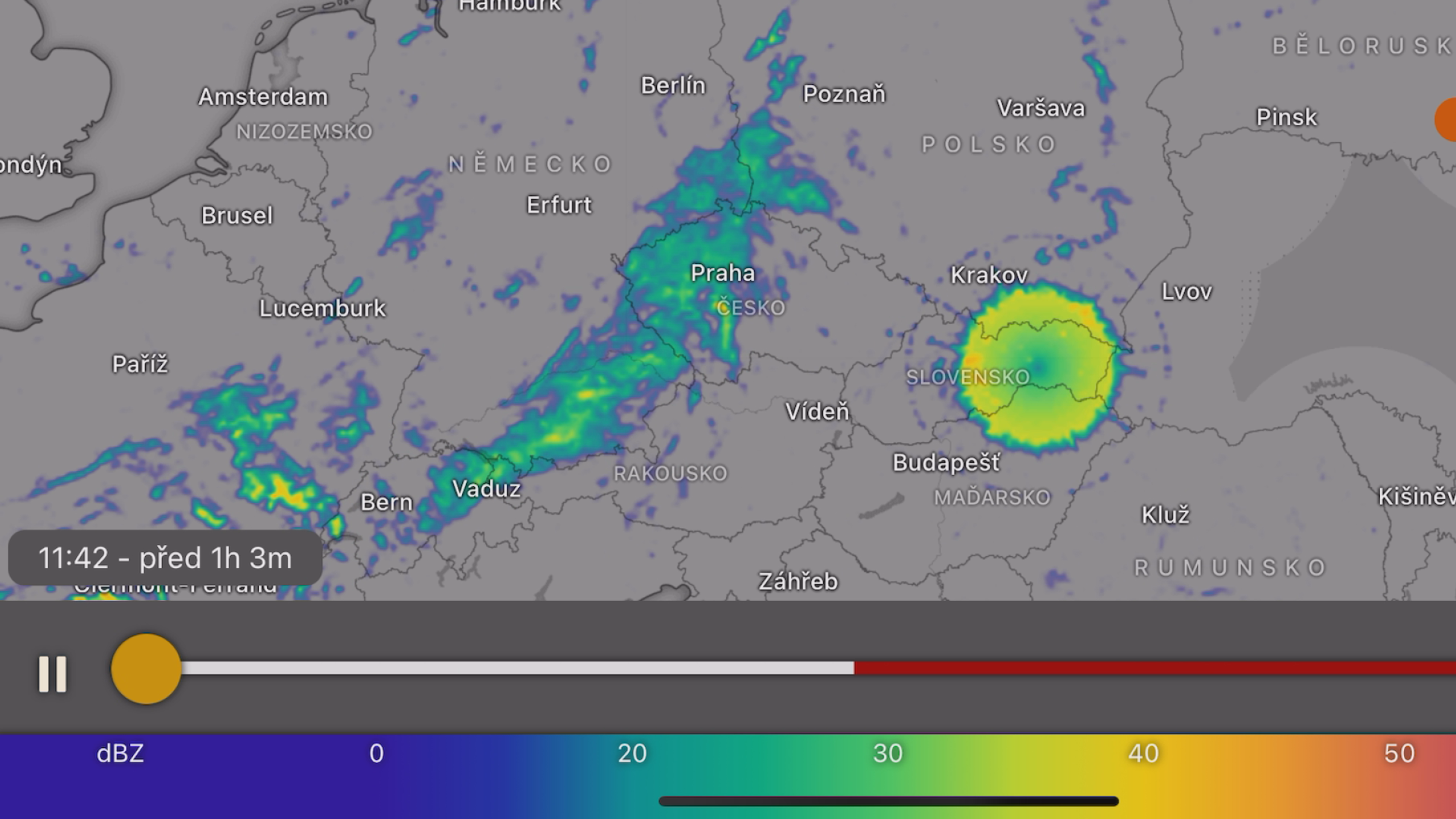 Úkaz na meteorologickém radaru – 4 - Úkaz na meteorologickém radaru (5/10)